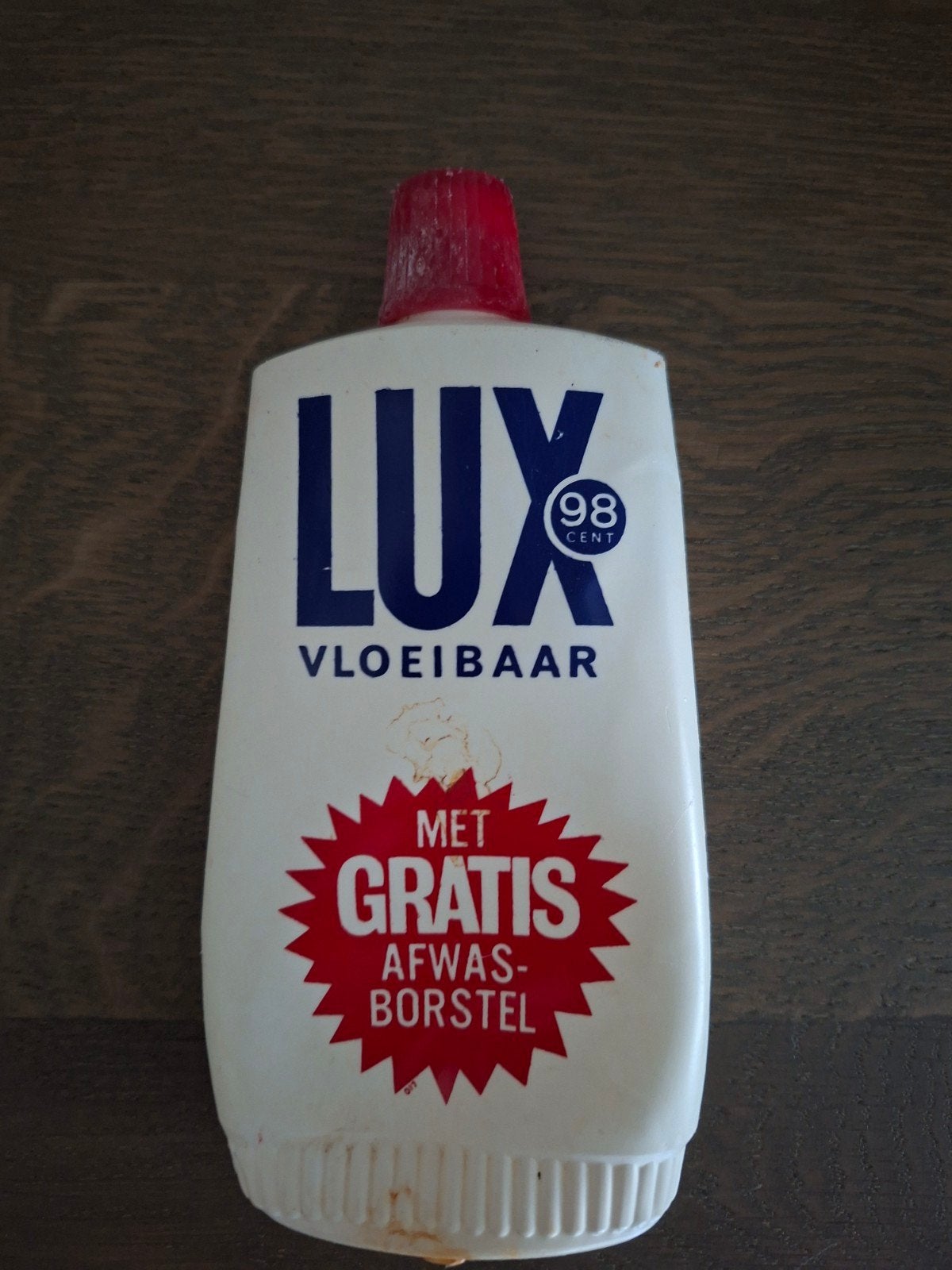 Vintage Lux Vloeibaar Afwasmiddel Fles - Jaren 60 Nostalgie, Verzamelen, Ophalen of Verzenden