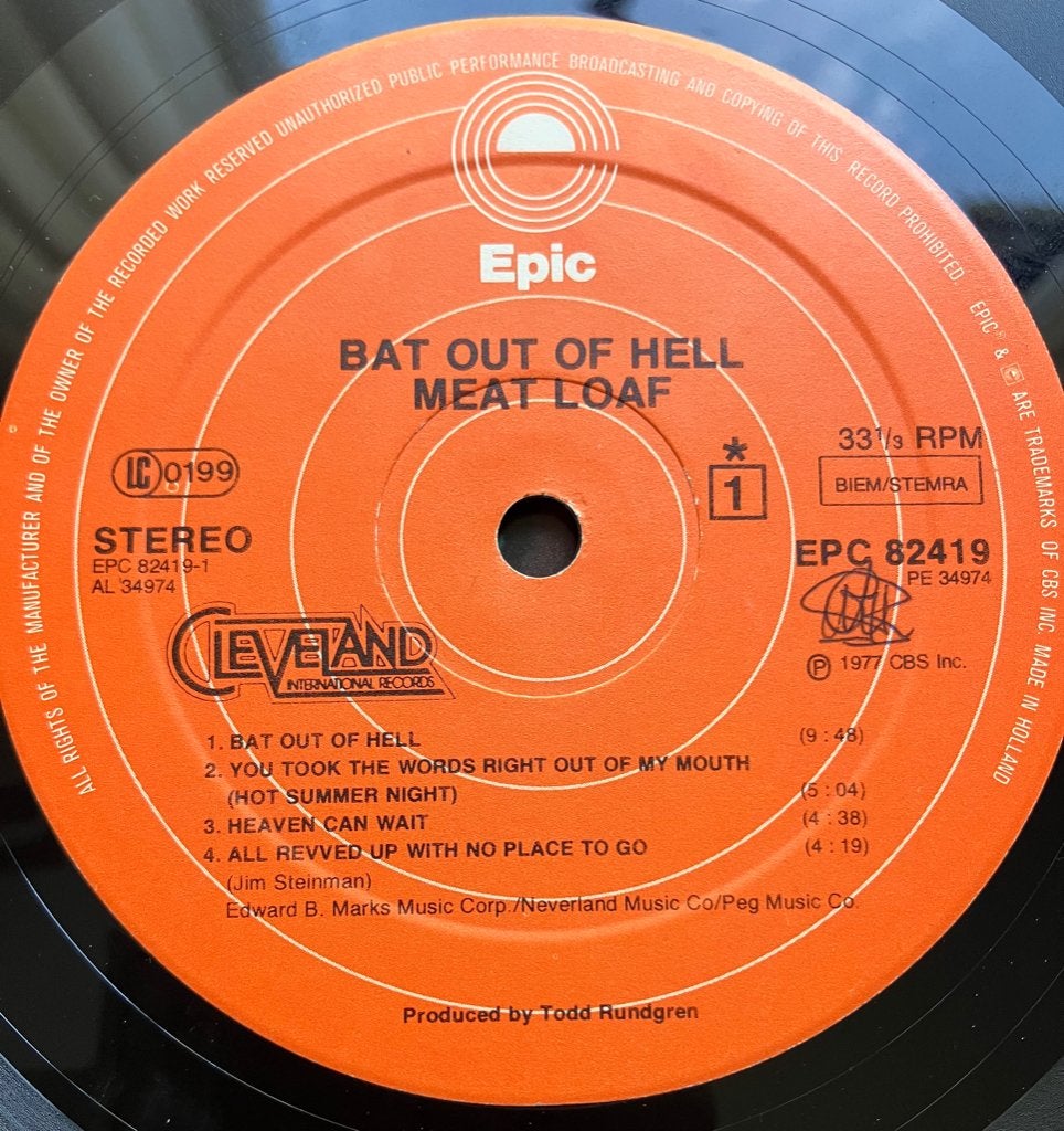 MLC Meat loaf collectie 6 lp’s en 1 maxi€435 ook los te koop, Cd's en Dvd's, Vinyl | Pop, LP, Rock, Gebruikt, Ophalen of Verzenden