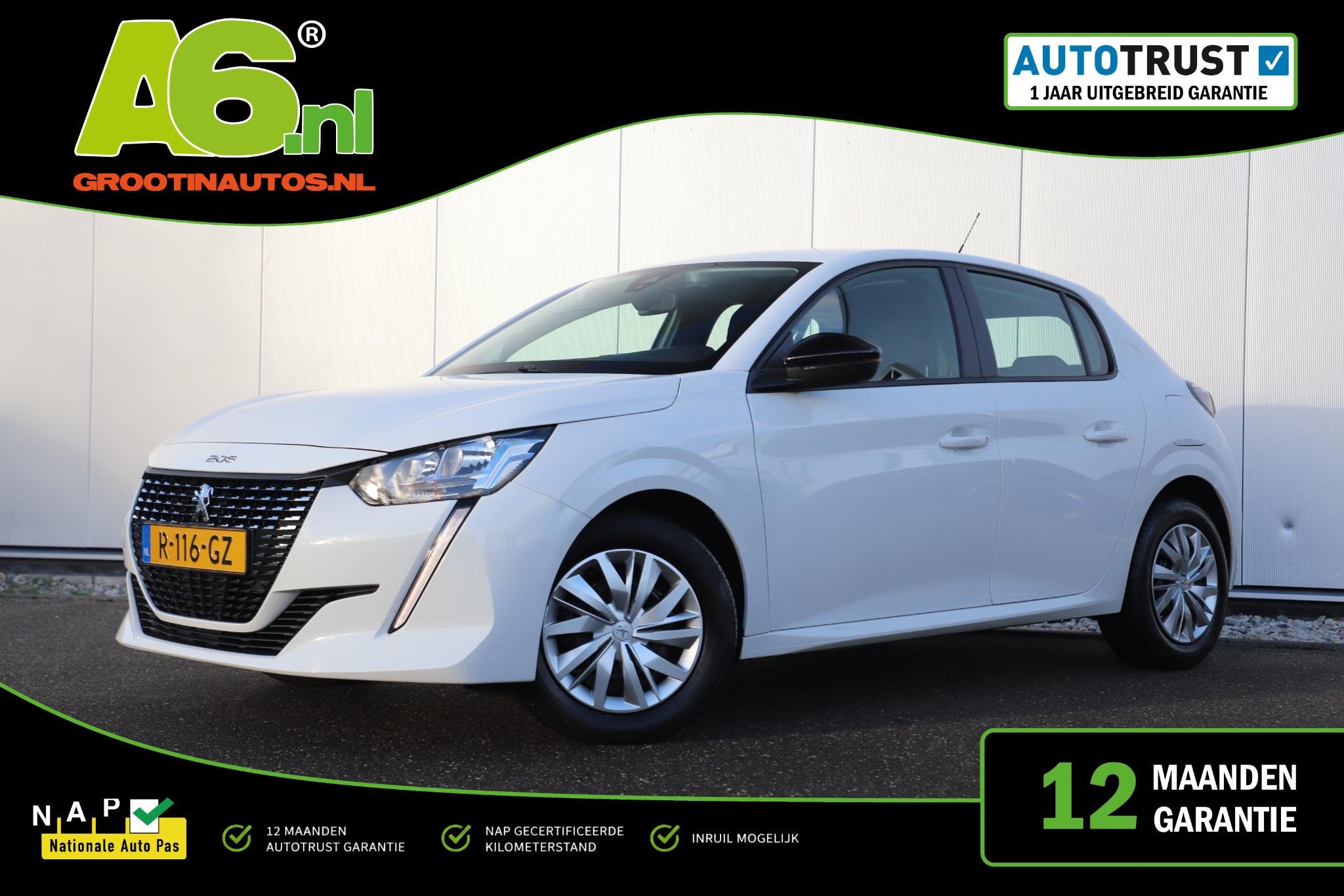 Peugeot 208 1.2 PureTech Active Carplay Android Navigatie Ai, Auto's, Voorwielaandrijving, Euro 6, 1199 cc, Met garantie (alle)