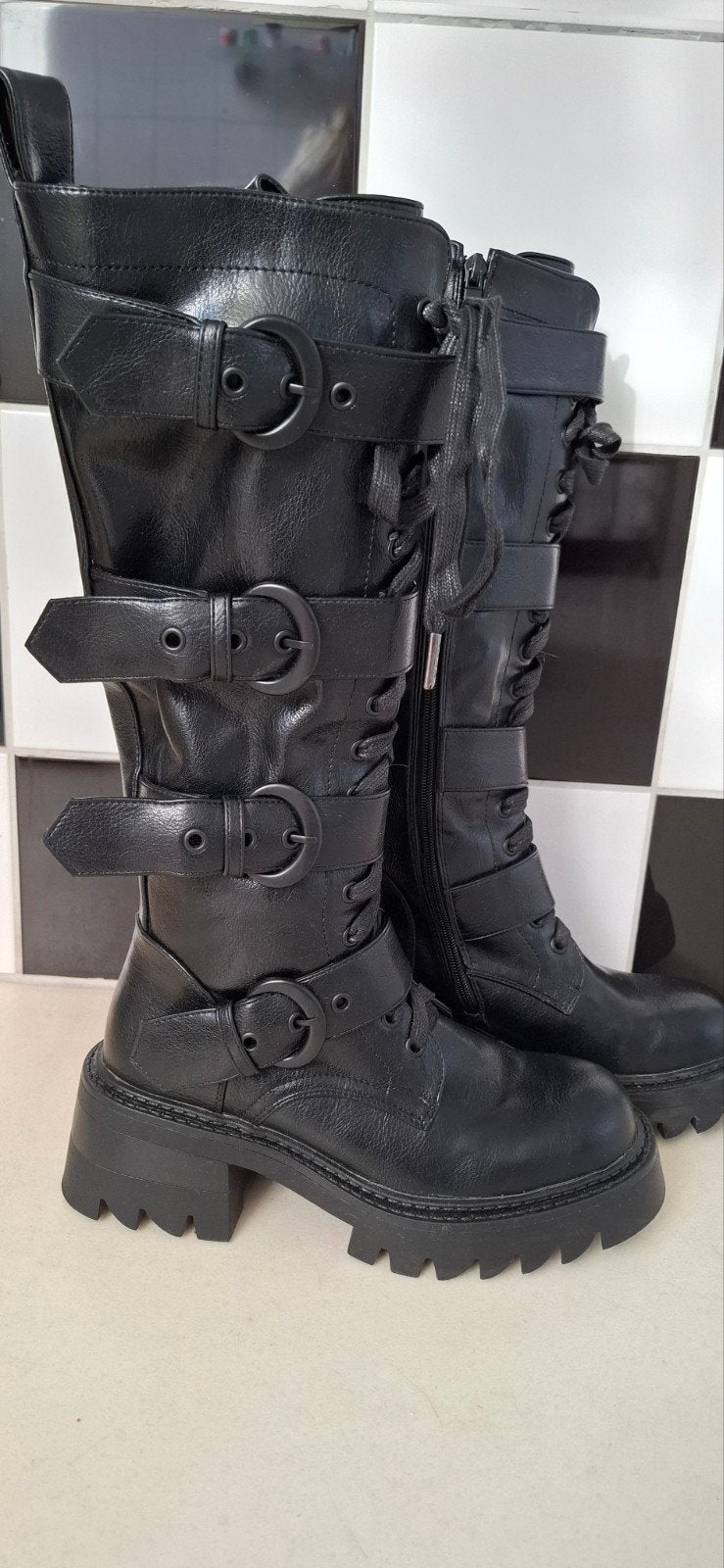 Nieuwe Killstar Lunaclysm boots maat 40, Hoge laarzen, Verzenden, Zwart, Zo goed als nieuw