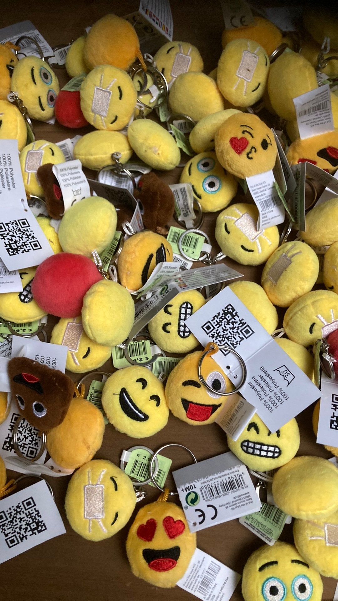 Partij van 80 emoji sleutelhangers, ., Nieuw, Ophalen of Verzenden, .