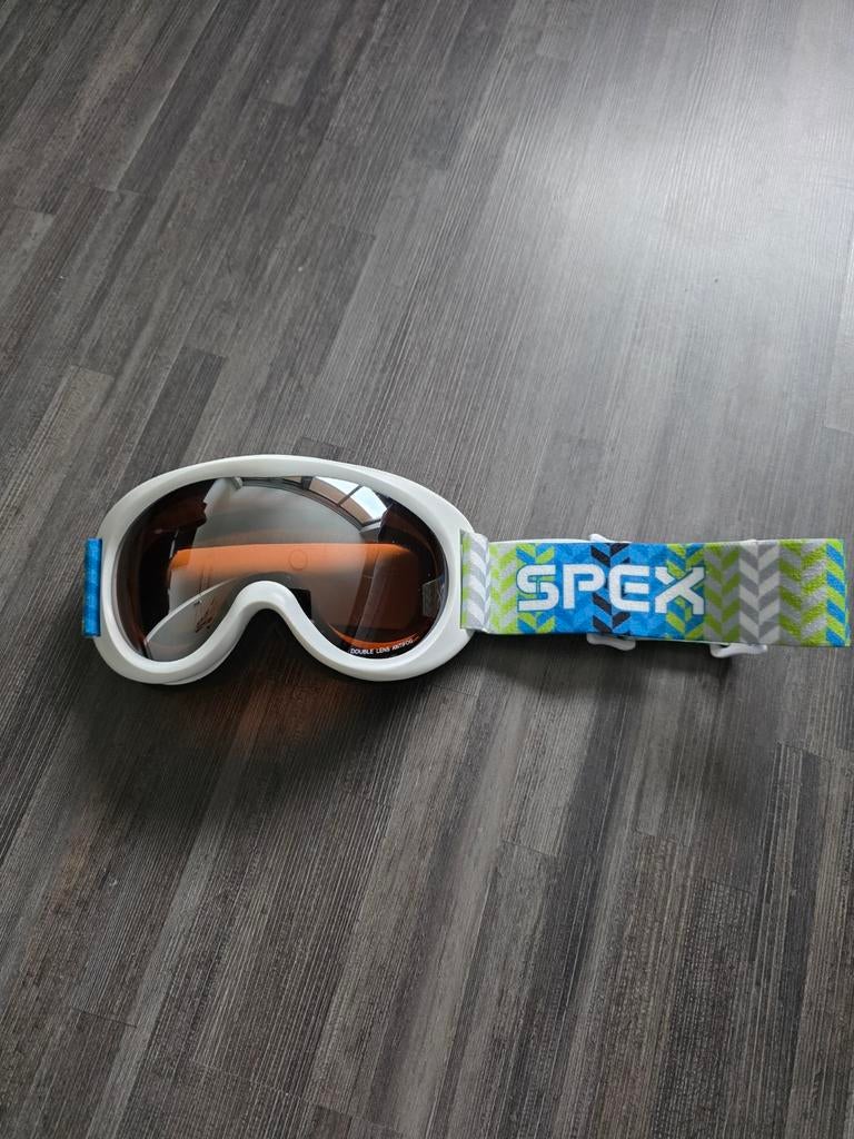 Spex skibril voor kinderen - Wit met oranje lens, Spex, Ophalen of Verzenden, Zo goed als nieuw, Overige typen