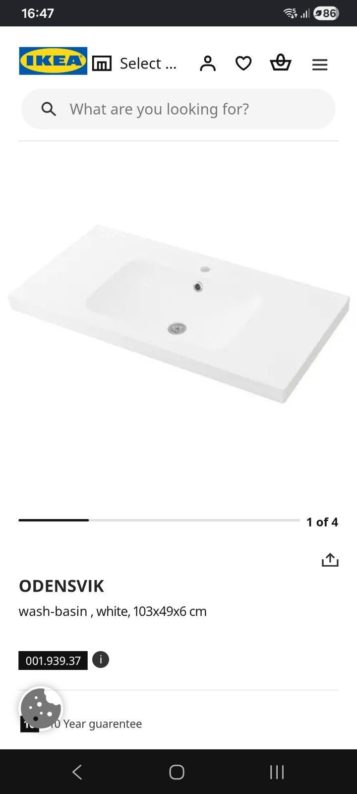 Wastafel IKEA ODENSVIK 100x49x6 cm - Nieuw in doos, Ophalen, Nieuw, Wastafel