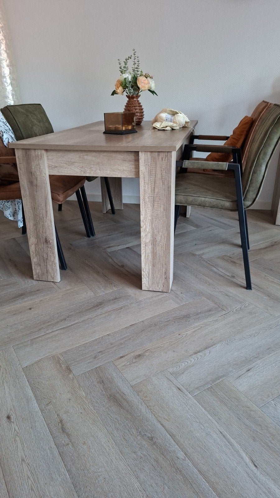 Uitschuifbare eet tafel., Huis en Inrichting, Tafels | Eettafels, Ophalen, 100 tot 150 cm, Eikenhout, 50 tot 100 cm