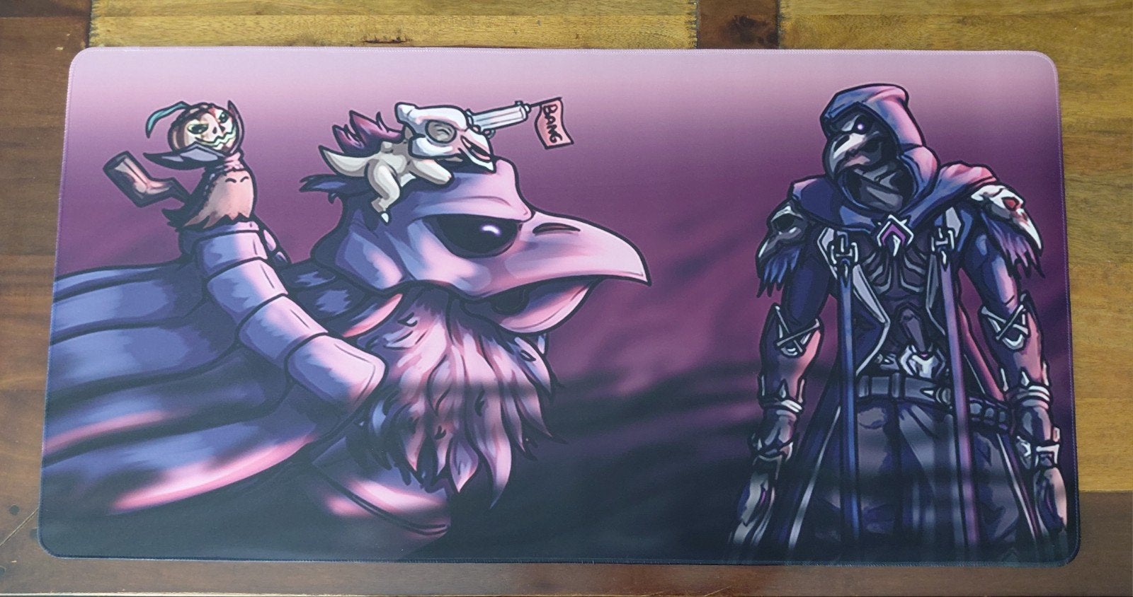 custom overwatch reaper and his pokemon mouse pad, 100x50cm, Ophalen of Verzenden, Gaming muismat, Nieuw