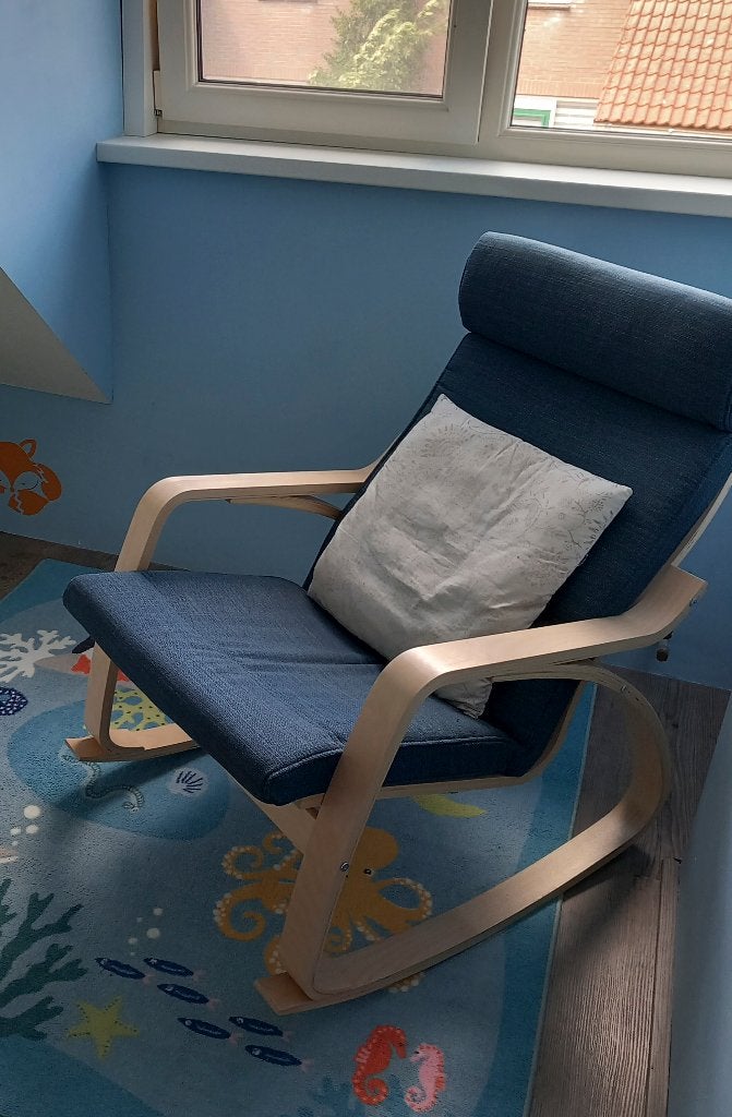 Ikea Poäng Schommelstoel, Ophalen, Gebruikt, Modern, Scandinavisch, Blauw