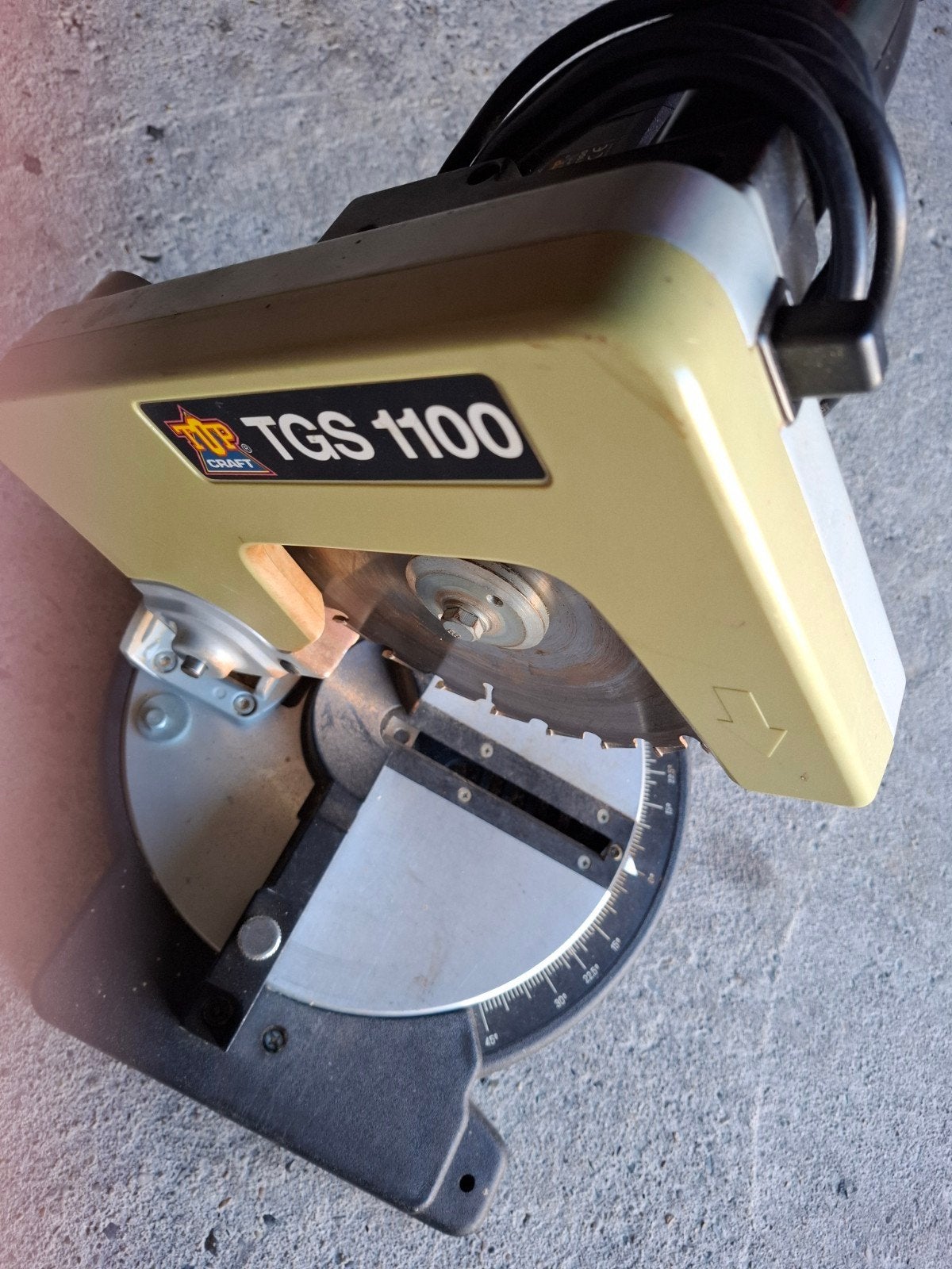 TUP TGS 1100 Afkortzaag/Verstekzaag - 1050W, Doe-het-zelf en Verbouw, Ophalen, Gebruikt, 70 mm of meer, 600 tot 1200 watt