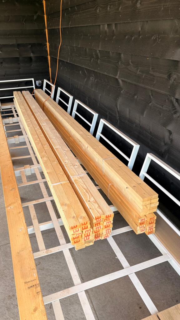 6x10 Vuren panlatten 21,5x48x3000mm, Doe-het-zelf en Verbouw, Hout en Planken, Ophalen, Minder dan 25 mm, Zo goed als nieuw, Plank