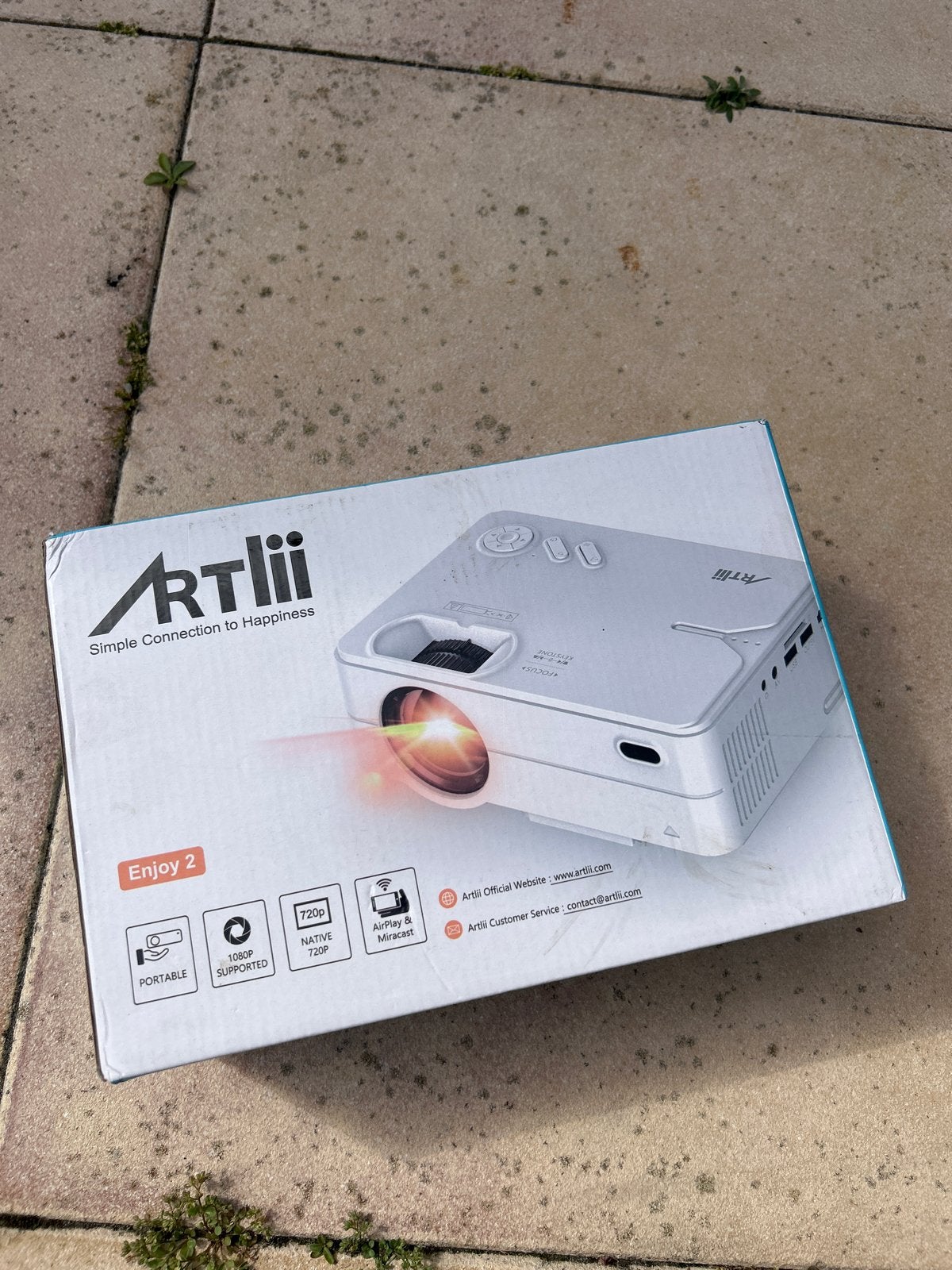 ARTLii Enjoy 2 Mini Projector - Zo goed als nieuw, Audio, Tv en Foto, Beamers, Ophalen, Zo goed als nieuw, LED, HD (720)