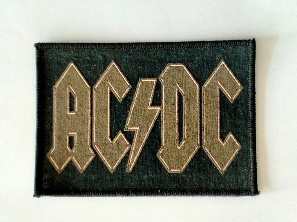 AC DC AC/DC rock hardrock logo patch kleding embleem, Verzenden, Zo goed als nieuw, Kleding