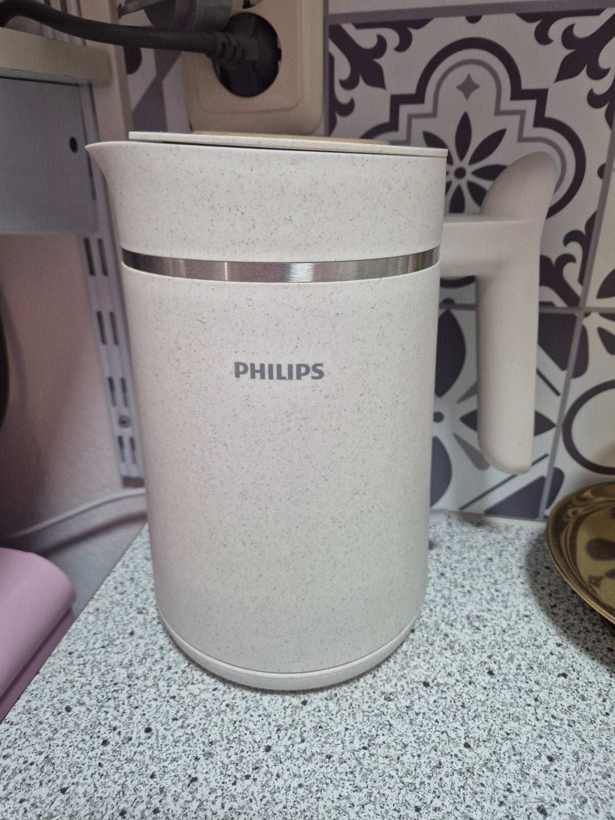 Philips Waterkoker Eco Conscious 1.7L Zijdemat Wit HD9365/10, 1 tot 2 liter, Ophalen, Zo goed als nieuw