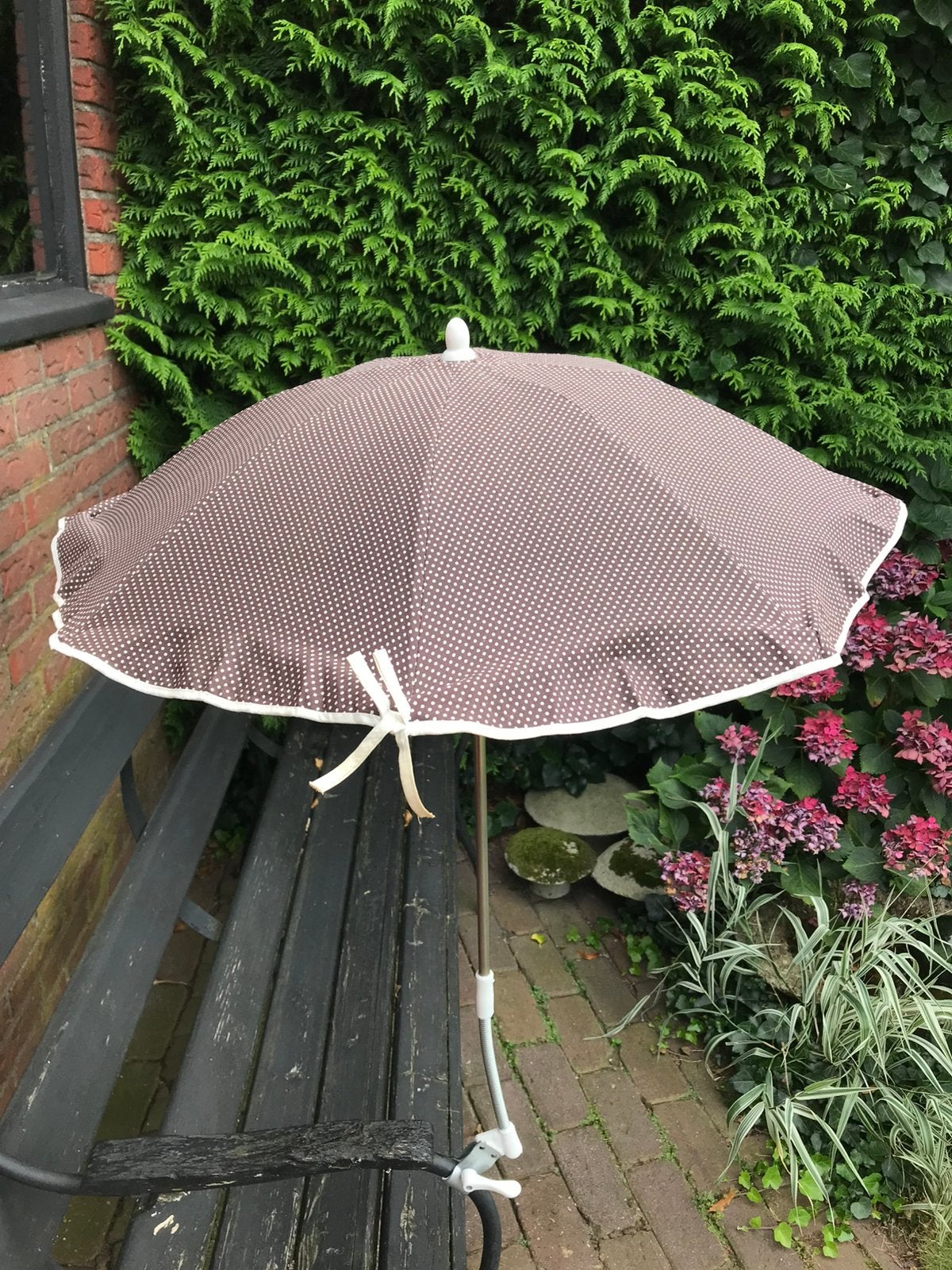 Vintage klemparasol, Tuin en Terras, Parasols, Ophalen, Gebruikt, Minder dan 1 meter, Parasolvoet