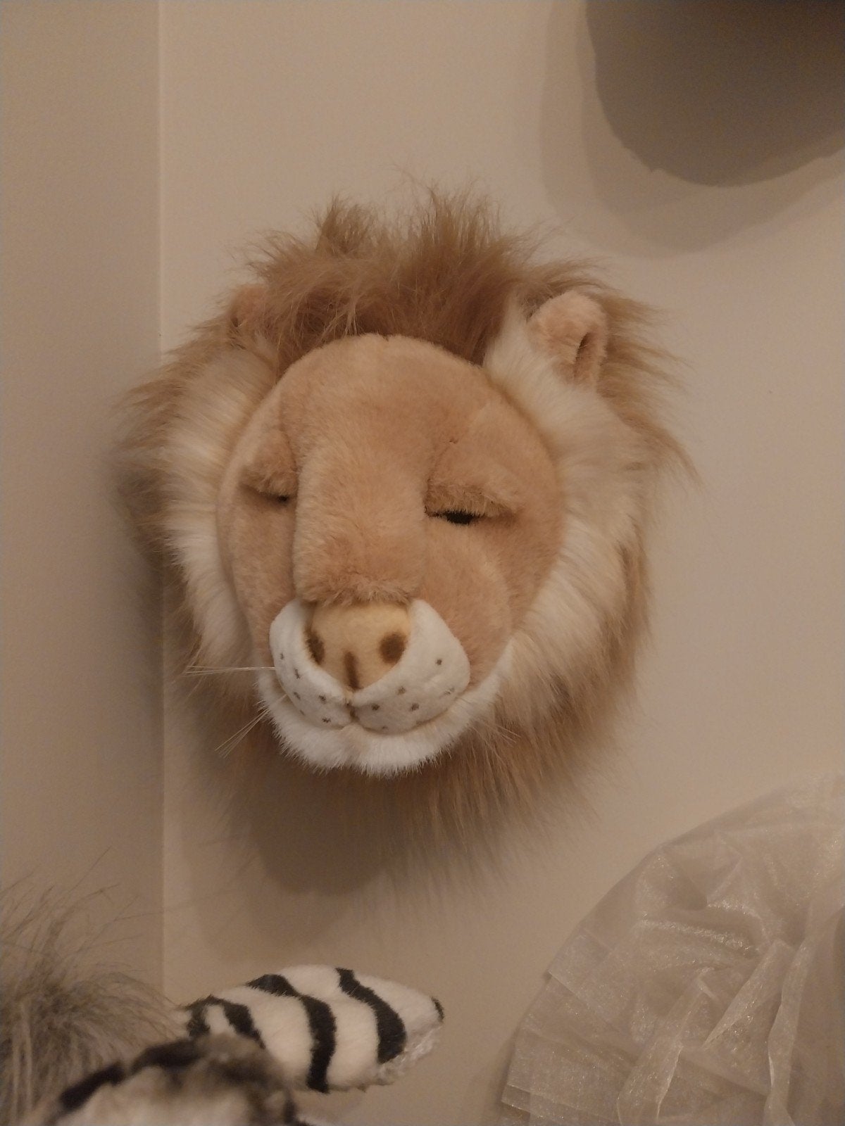 Mooie leeuwenkop decoratie voor jungle kinderkamer, Ophalen, Overige merken, Overige karakters, Zo goed als nieuw
