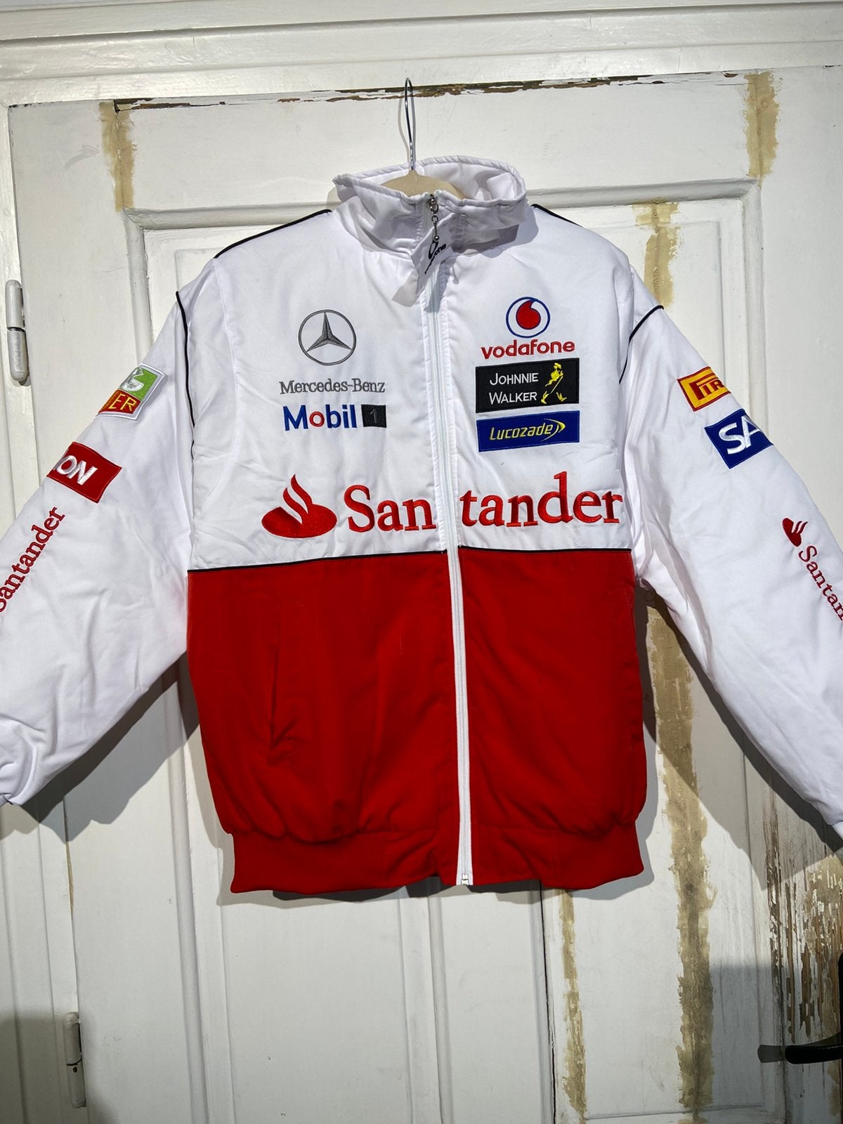 Mercedes Racing-fanjas (maat L) f1 vintage, Ophalen of Verzenden, Zo goed als nieuw, Maat 52/54 (L), Rood