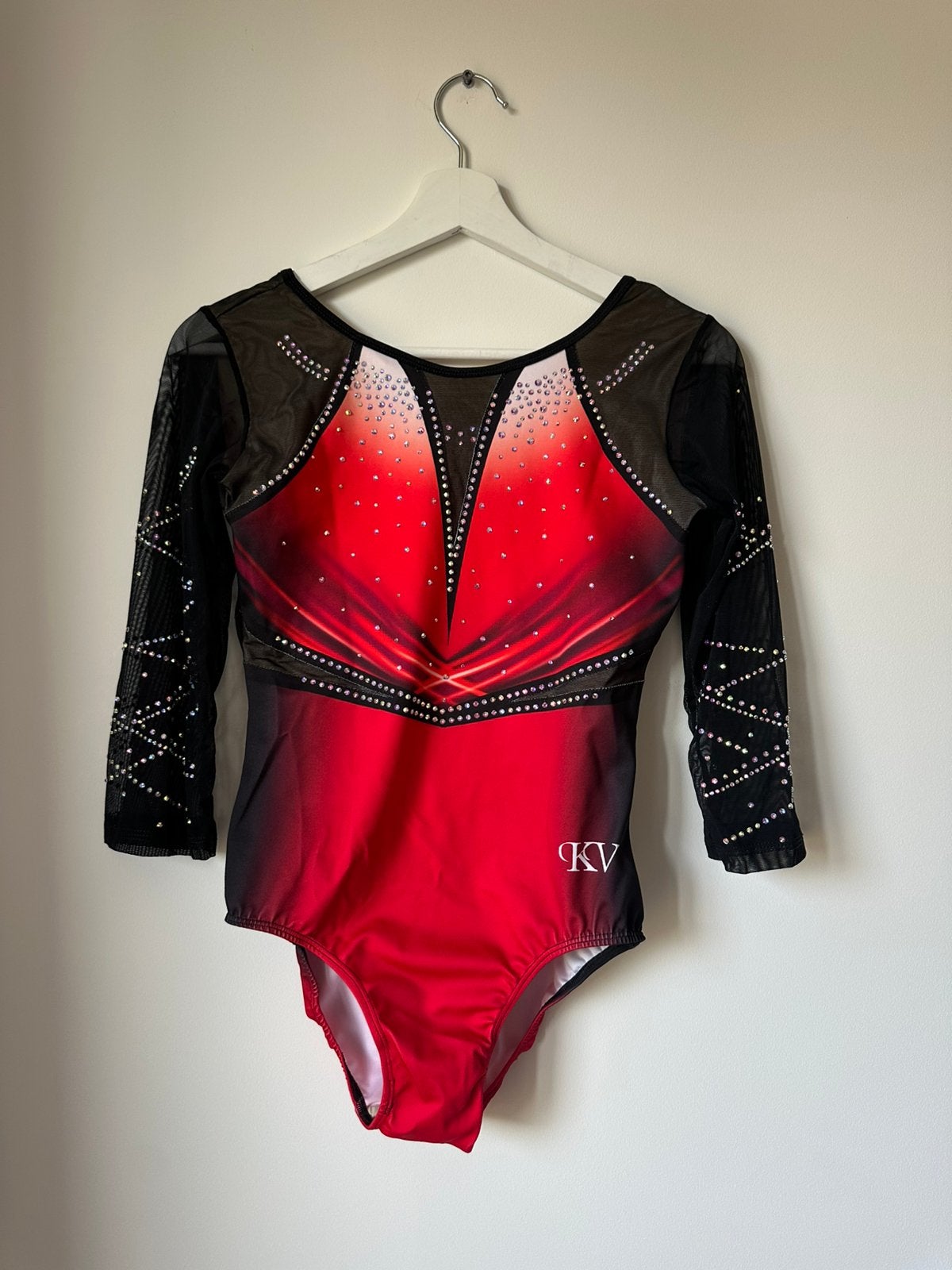 KV leotards, one of a kind, maat AM, kleur rood, Sport en Fitness, Maat 36 t/m 42, Ophalen of Verzenden, Nieuw, Turnpak(je)