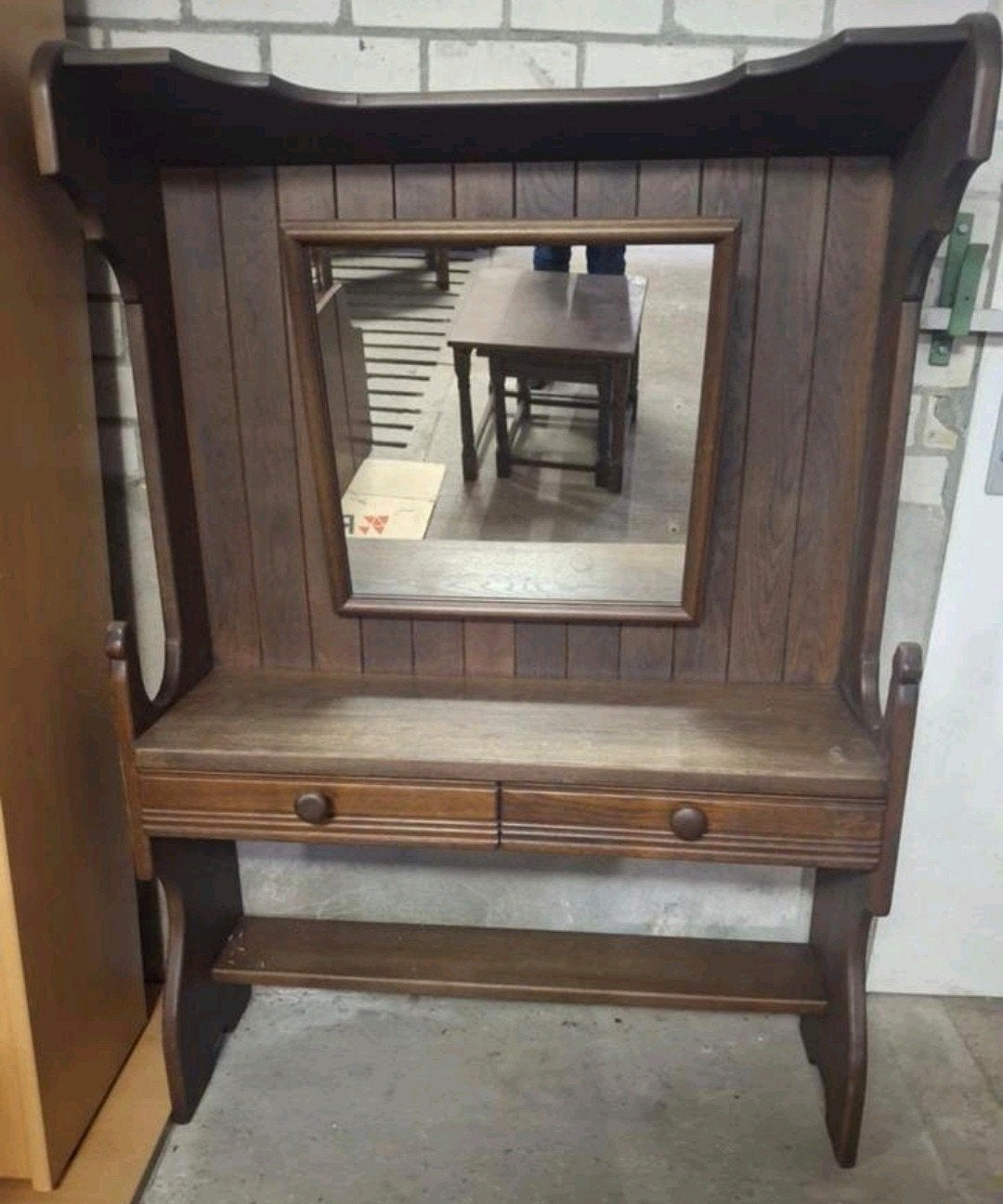 Eiken kaptafel, Ophalen, Zo goed als nieuw, 50 tot 100 cm, Minder dan 100 cm