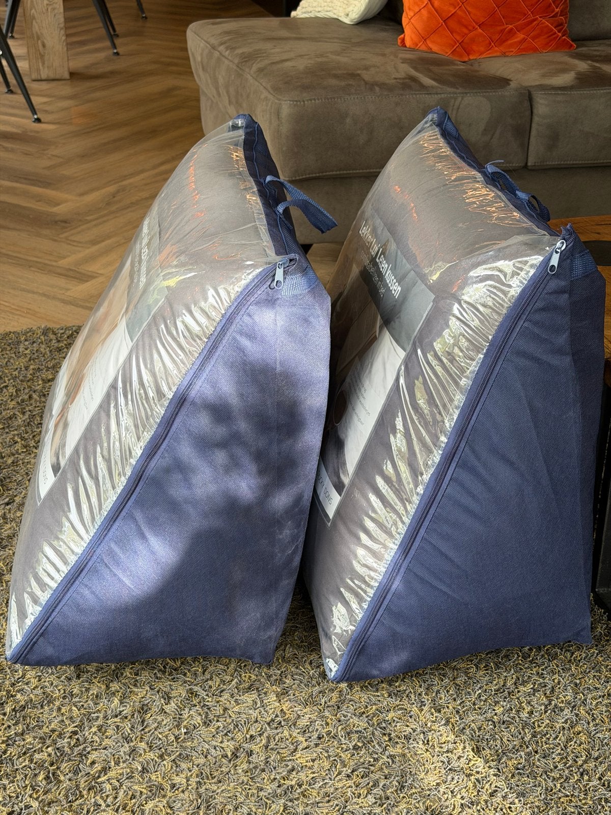 2x Beter Bed - Lekker Lui Lezen Kussen + kussenslopen, Eenpersoons, Wit, Katoen, Nieuw
