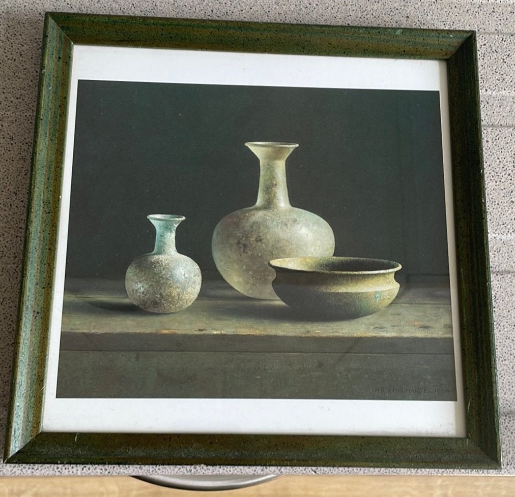 Prachtige prent lijst stilleven, Ophalen of Verzenden, 1980 tot heden