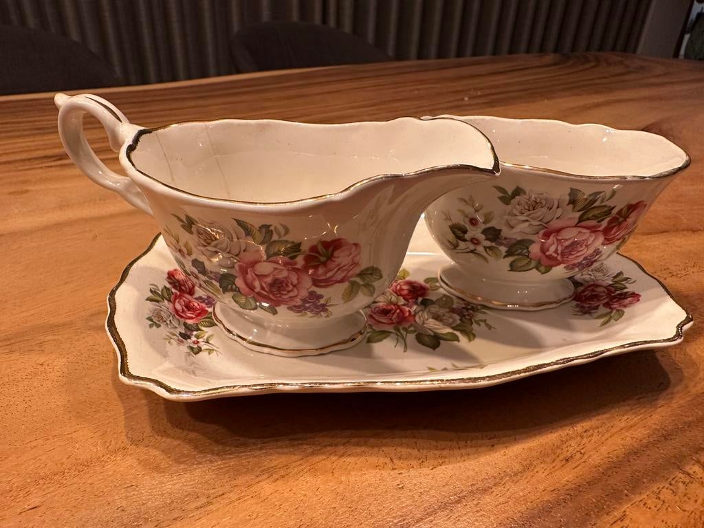 Harmony Rose –James Kent Old Foley room-en suikerset -schaal, Ophalen of Verzenden
