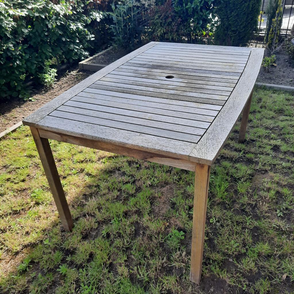 Teakhouten tuintafel van Oosterik, Ophalen, Gebruikt, Rechthoekig, Teakhout
