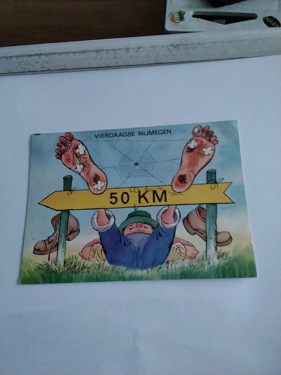 Ansichtkaart Vierdaagse Nijmegen 50 KM - Gouden Vierdaagse, Ophalen of Verzenden, 1940 tot 1960, Gelopen, Gelderland