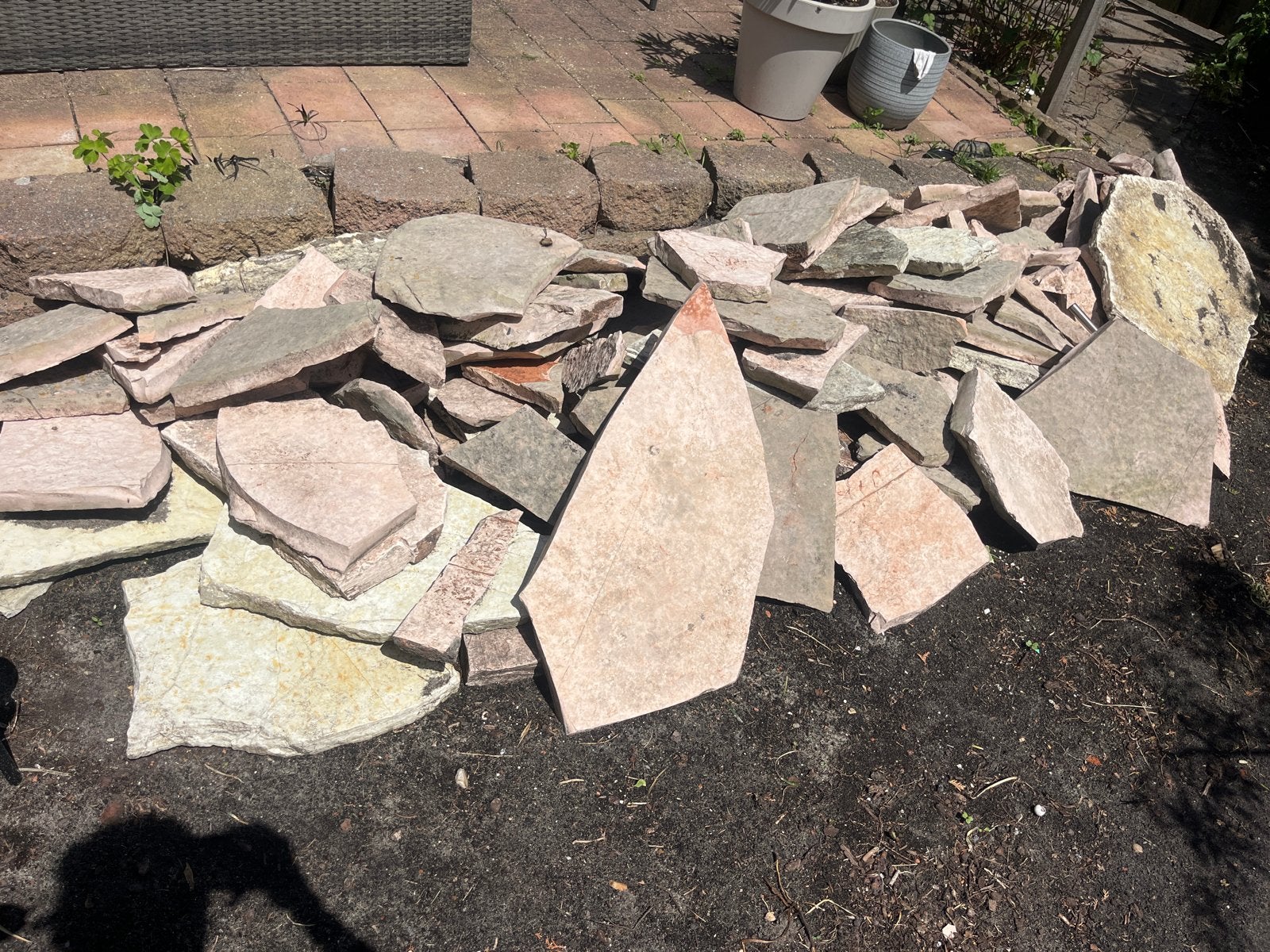 Flagstones voor paden of terras, Ophalen, Gebruikt, Overige typen, 5 tot 10 m²