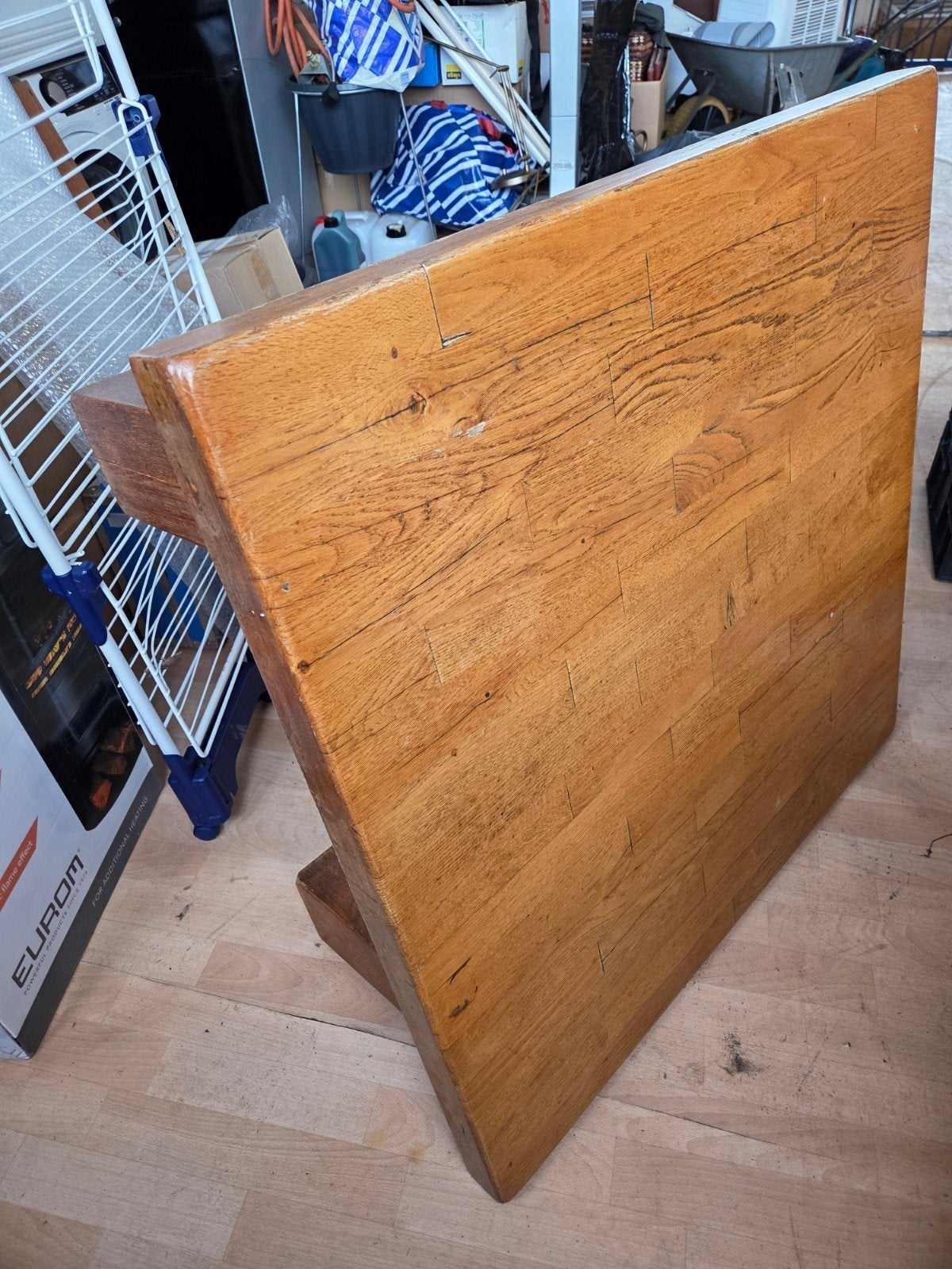 Salon tafel eikenhout, Ophalen, Gebruikt, 50 tot 100 cm, 50 tot 100 cm