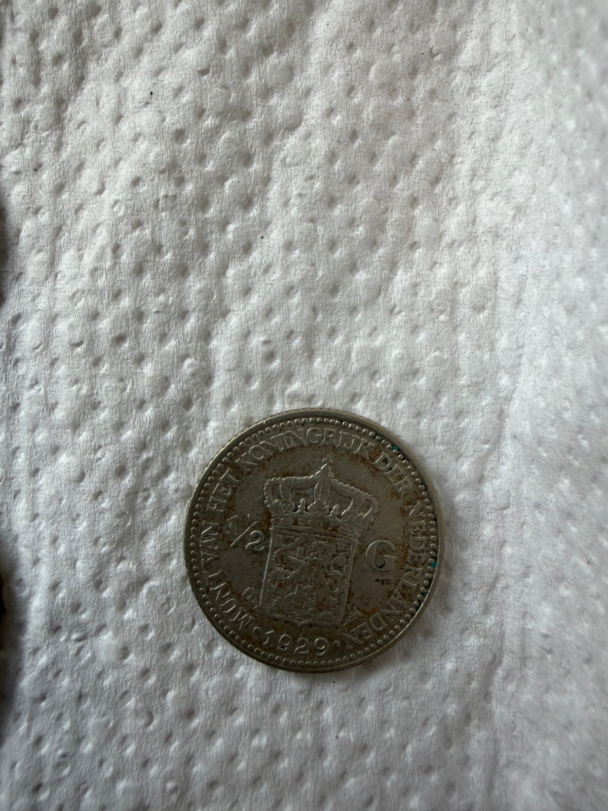 Zilveren halve gulden 1929 Koningin Wilhelmina, Ophalen, ½ gulden, Zilver, Koningin Wilhelmina