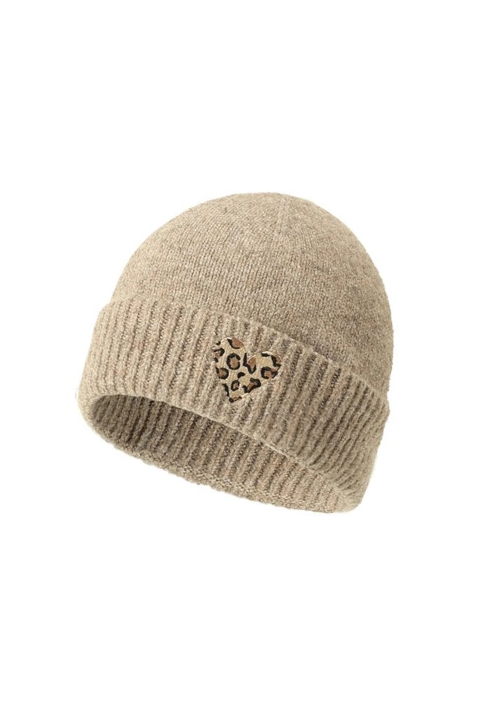 Muts met hartje, casual, polyester, dagelijkse accessoires, Kleding | Dames, Goudlief, Ophalen of Verzenden, Nieuw, Wit