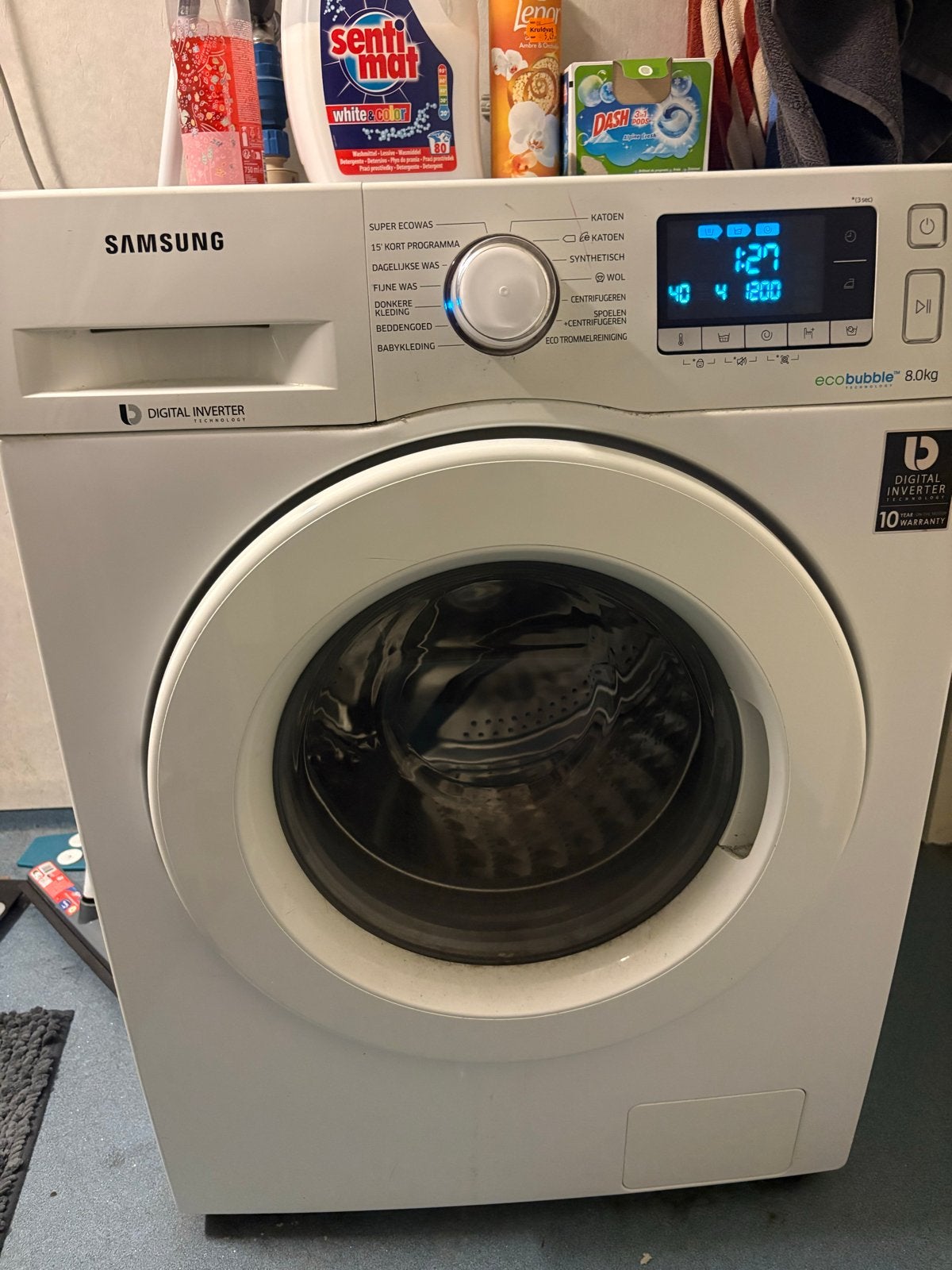 Samsung EcoBubble 8kg wasmachine, Witgoed en Apparatuur, Wasmachines, Ophalen, Zo goed als nieuw, 85 tot 90 cm, 1200 tot 1600 toeren