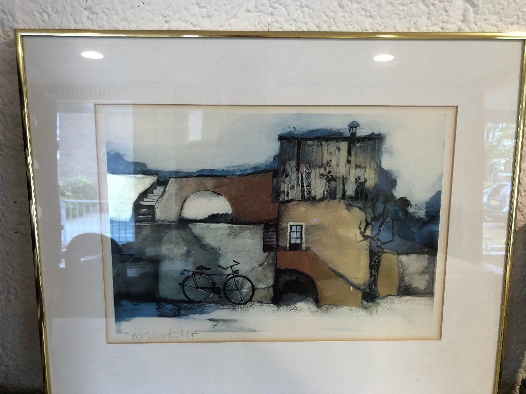 Litho Rosina Wachtmeister Via Galileo Galilei gesigneerd, Ophalen of Verzenden