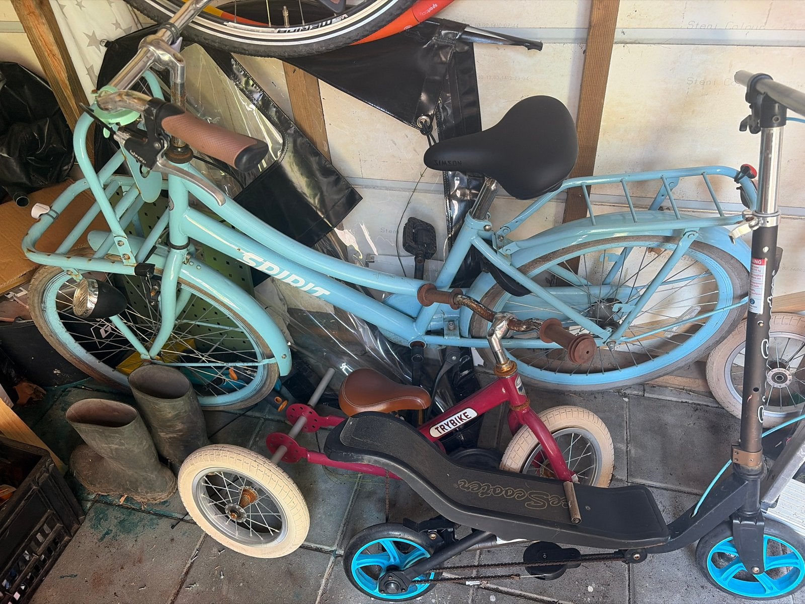 Spirit damesfiets, lichtblauw, 22 inch, Ophalen of Verzenden, Gebruikt, Schijfrem