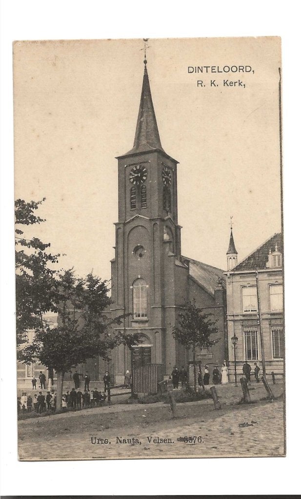 Dinteloord.  R.K. Kerk., Verzamelen, Ophalen of Verzenden, Voor 1920, Ongelopen, Noord-Brabant