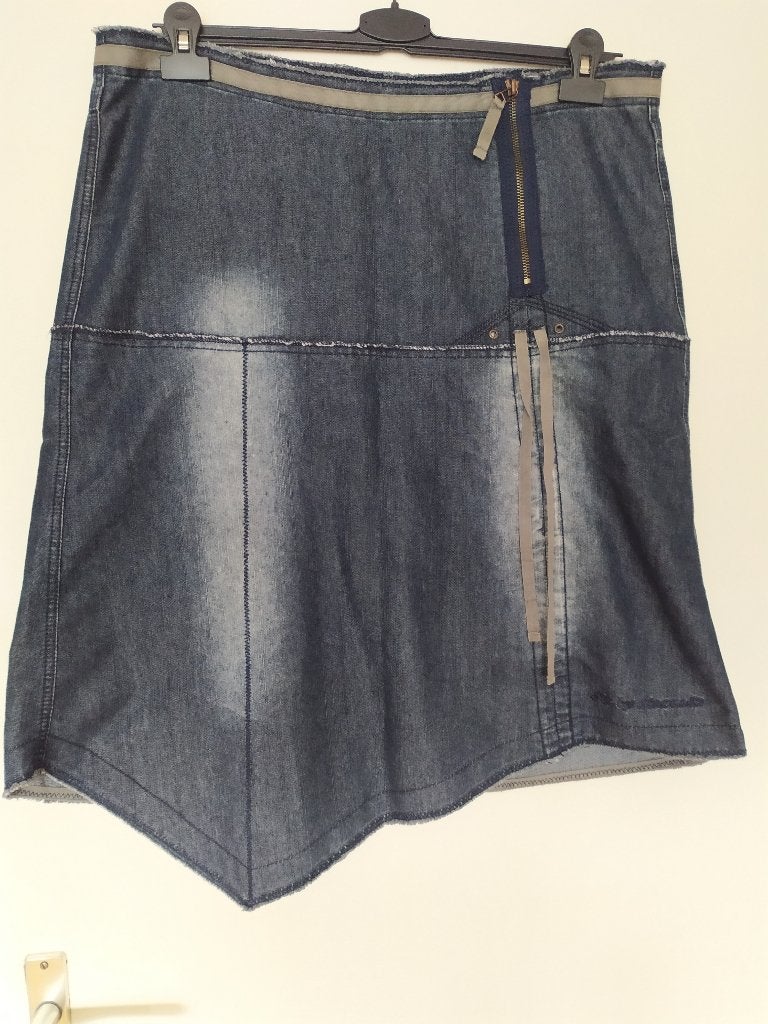 Spijkerrok, asymmetrisch model, Staccato, 44, Kleding | Dames, Ophalen of Verzenden, Gedragen, Blauw, Rok