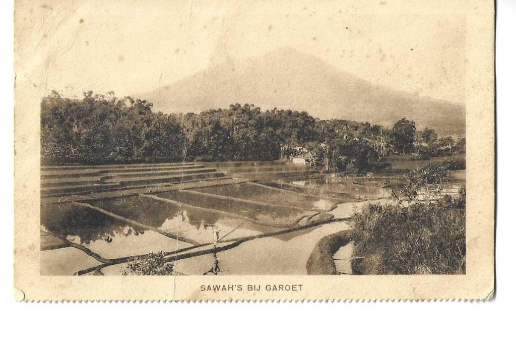 ned-indië  garoet  java  sawah  kpm uitg, Verzenden, 1920 tot 1940, Gelopen, Buiten Europa