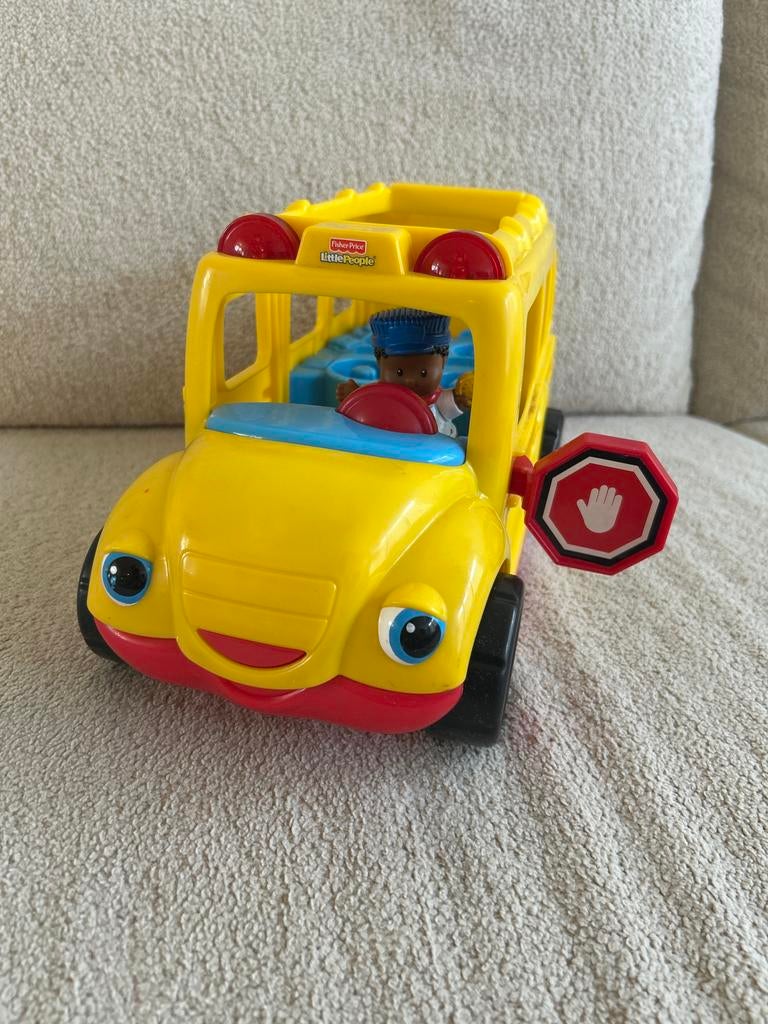 Little People Fisher price Schoolbus met buschauffeur, Ophalen of Verzenden, Zo goed als nieuw, Jongen of Meisje