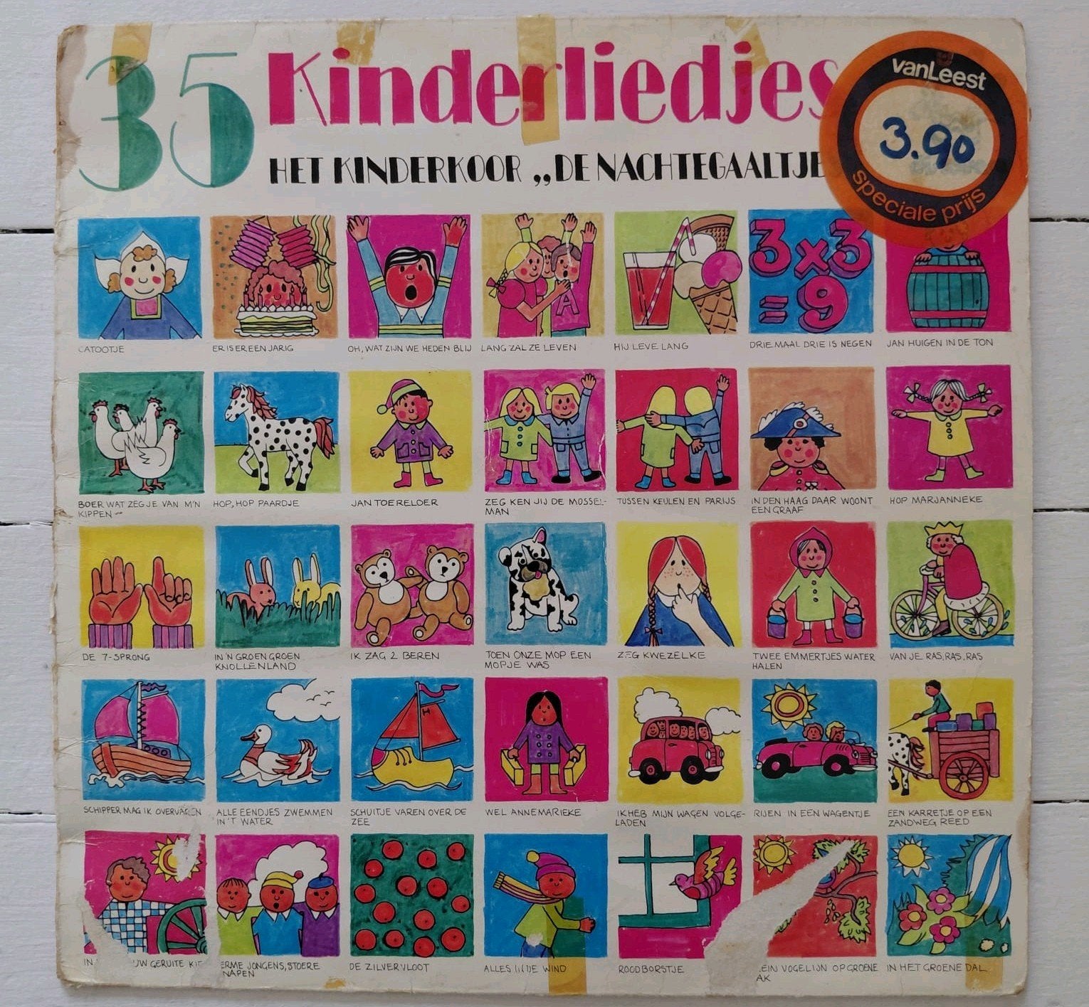 35 Kinderliedjes - Het Kinderkoor "De Nachtegaaltjes" LP, LP, Gebruikt, Ophalen of Verzenden, 12 inch