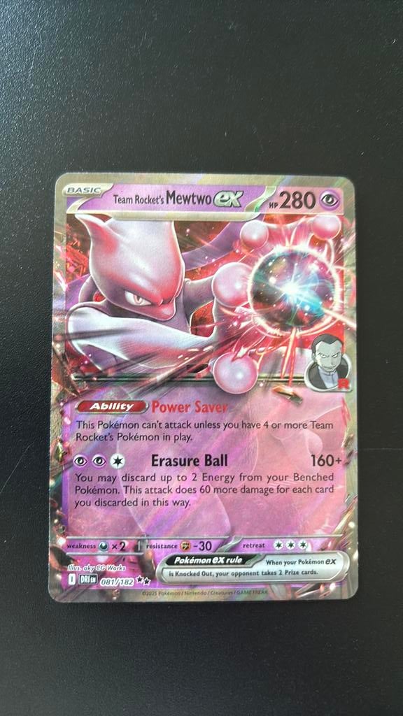 Team Rockets Mewtwo EX 081/182, Ophalen of Verzenden, Nieuw