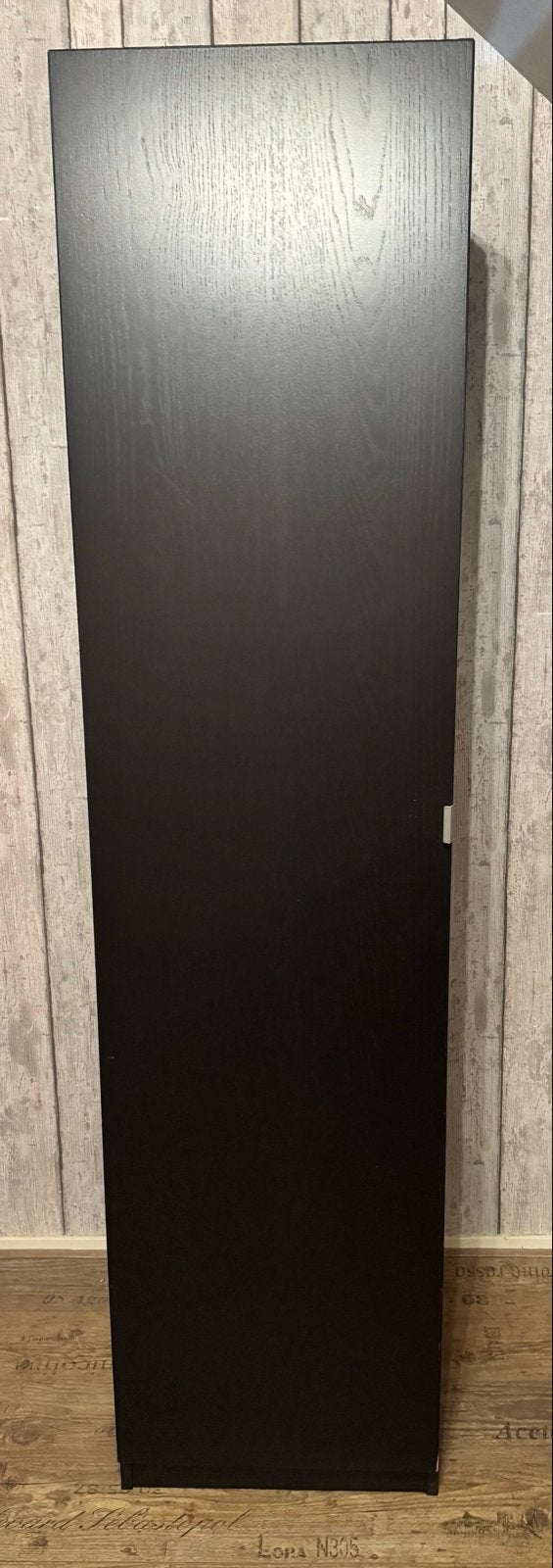 Zwarte Kast met Deur en Planken - 200x60x50 cm, Ophalen, 200 cm of meer, 50 tot 100 cm, Zo goed als nieuw