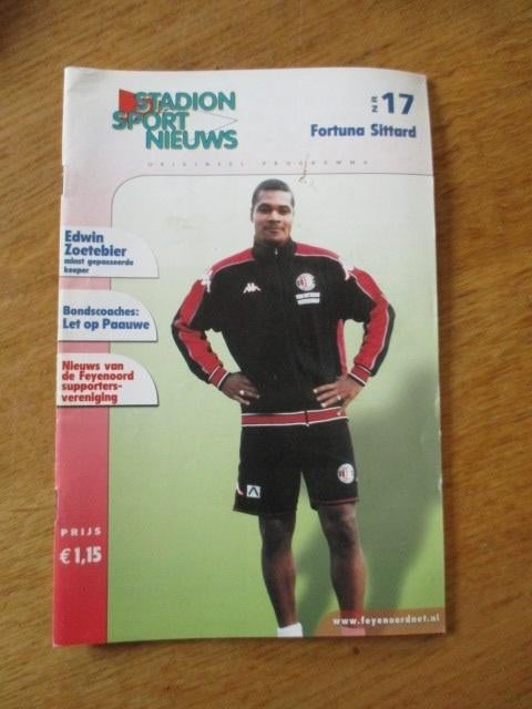 Programmaboekje 17 Feyenoord - Fortuna Sittard 6 feb. 2002, Ophalen of Verzenden, Gelezen, Watersport en Hengelsport