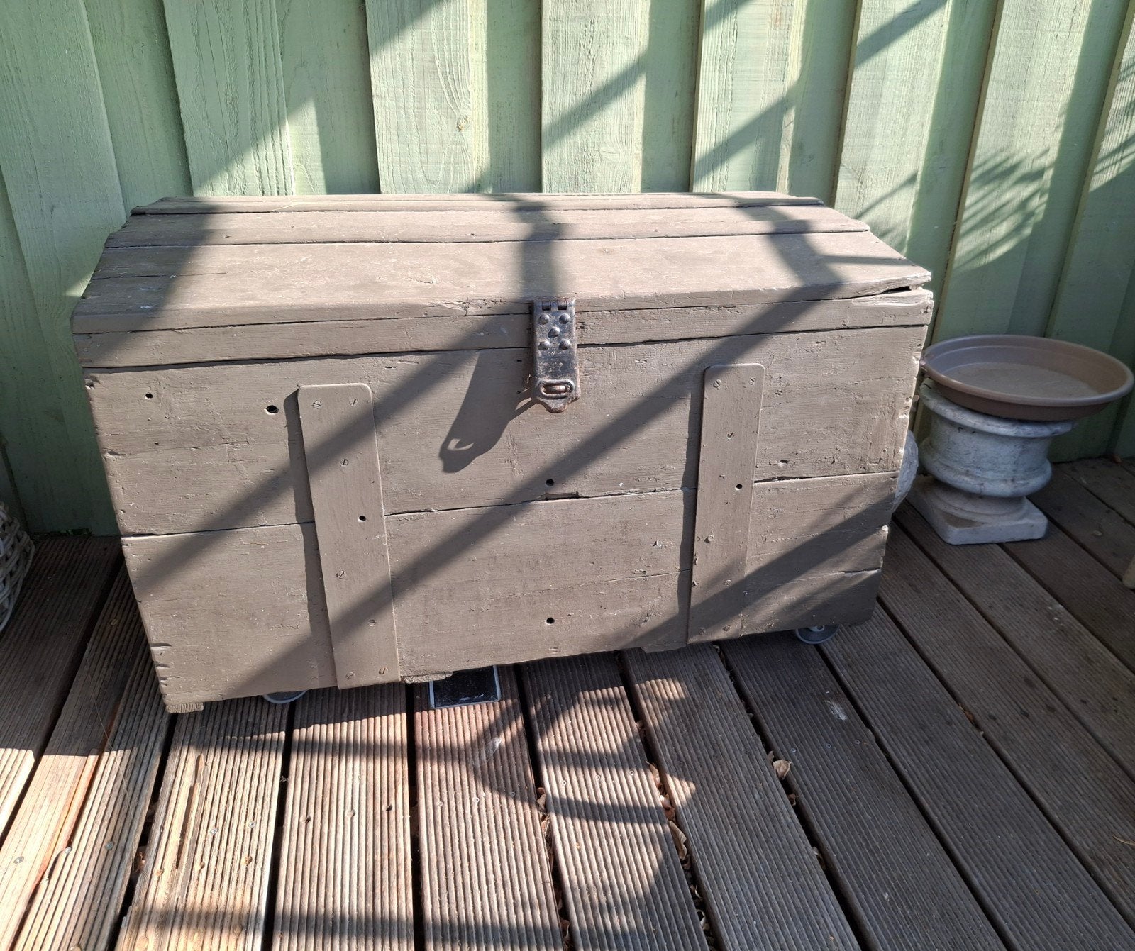 oude kist op wielen, Ophalen, Gebruikt, Hout, Overige typen
