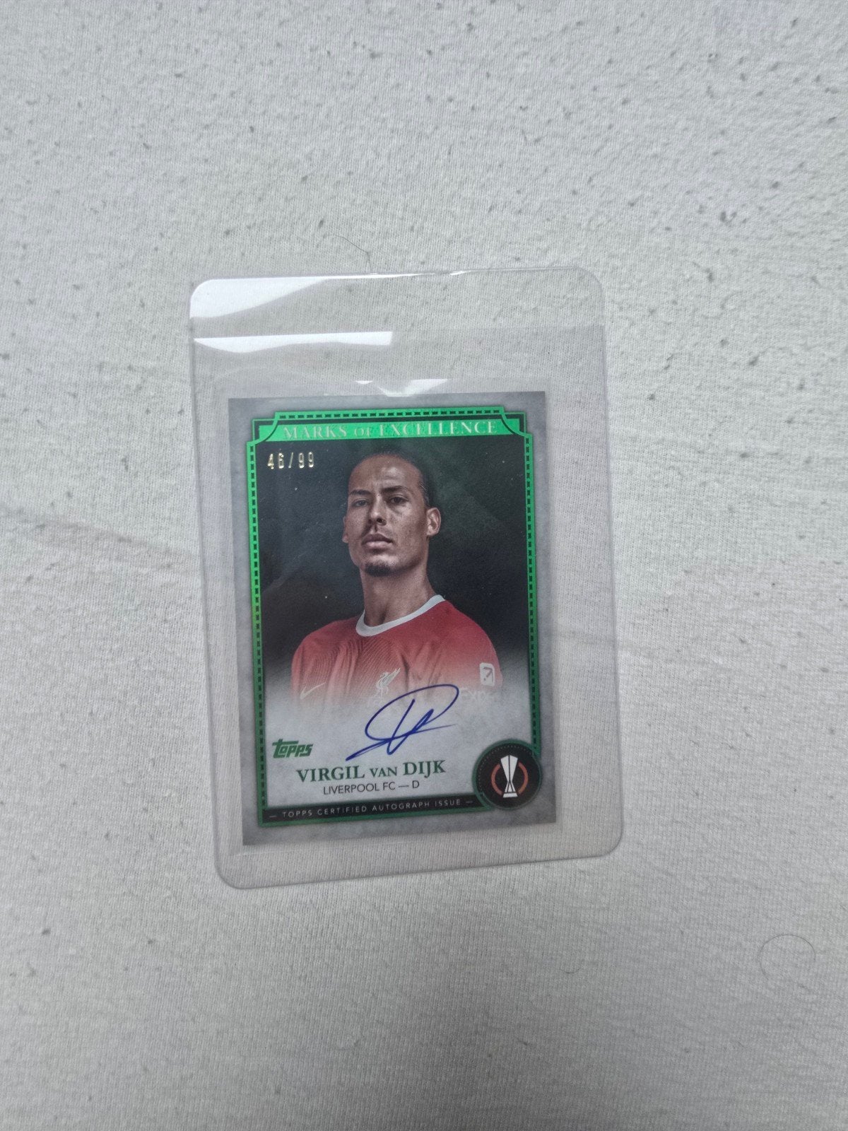 Topps Van Dijk autograph, Ophalen of Verzenden, Zo goed als nieuw