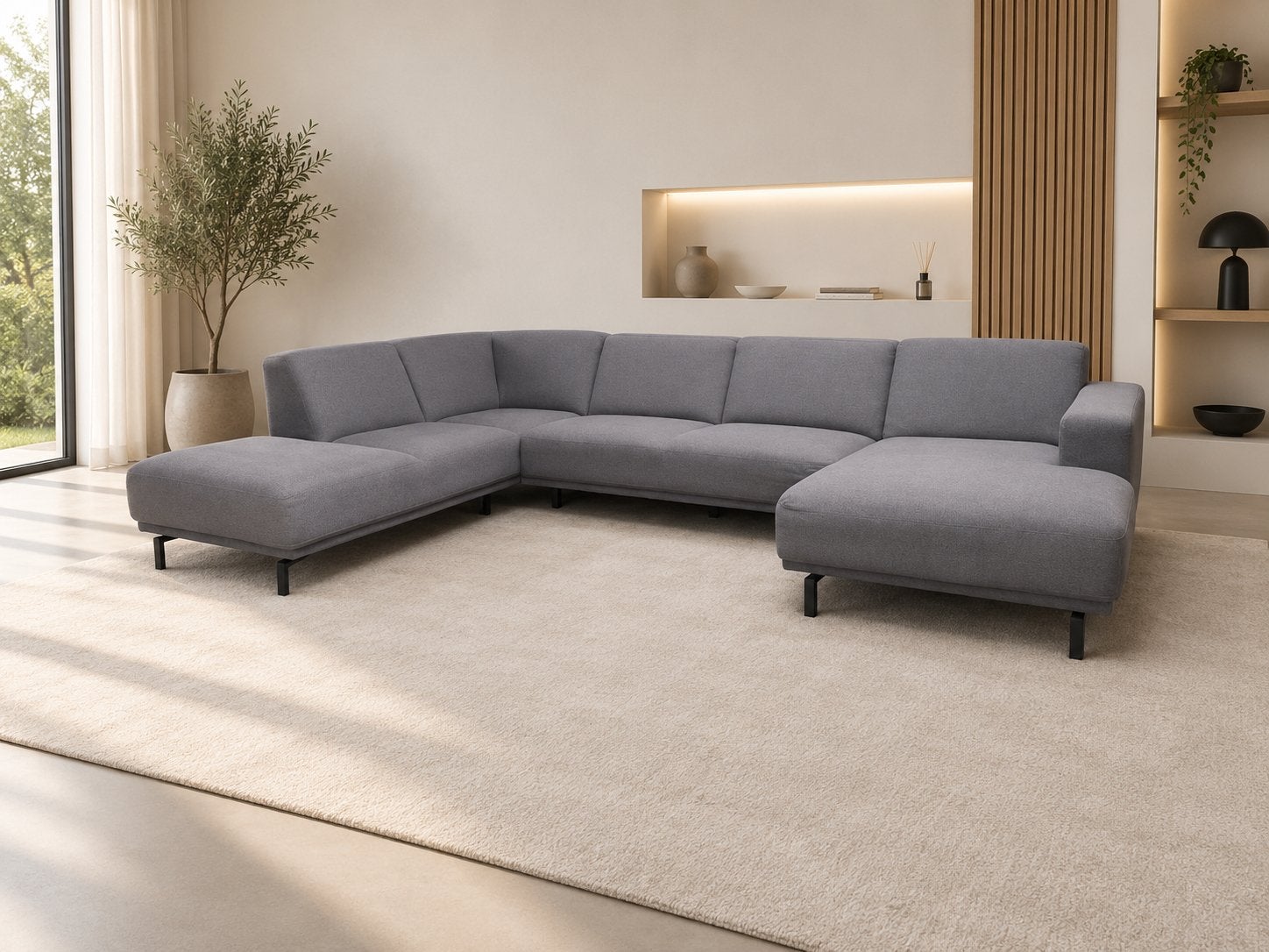 GRATIS LEVERING | MONTEL STAR HOEKBANK U-VORM | GEREINIGD, Hoekbank, 300 cm of meer, Ophalen of Verzenden, Zo goed als nieuw