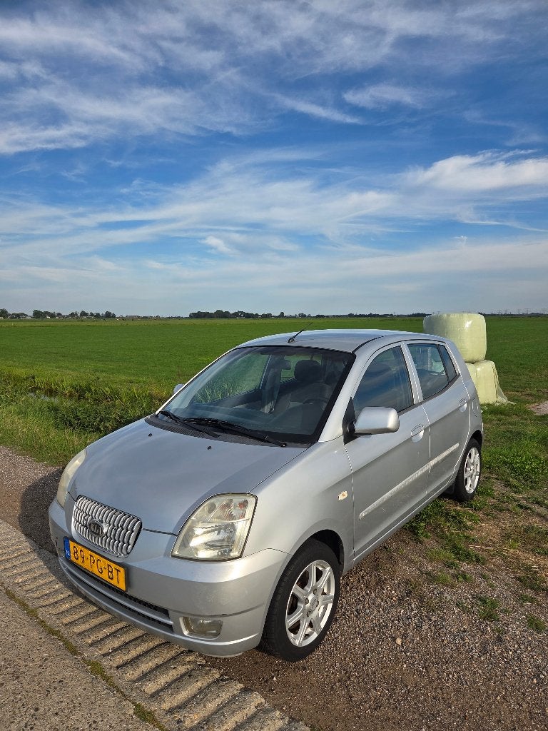 Kia Picanto 1.1 2004 Grijs. APK tot 08-2027!, Auto's, Stof, 31 €/maand, 4 cilinders, Origineel Nederlands
