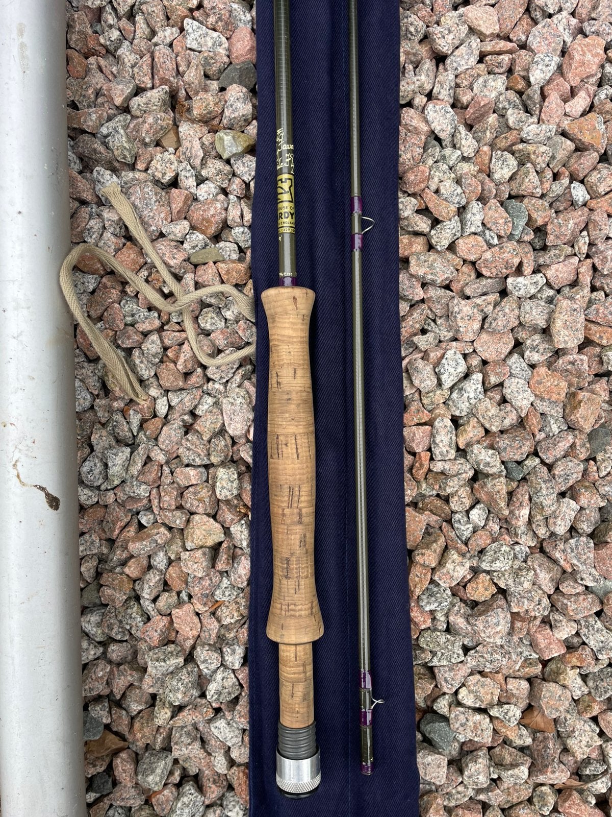 Hardy Favourite Graphite Fly 9’ 275 cm met hengelkous, Ophalen of Verzenden, Zo goed als nieuw, Werphengel