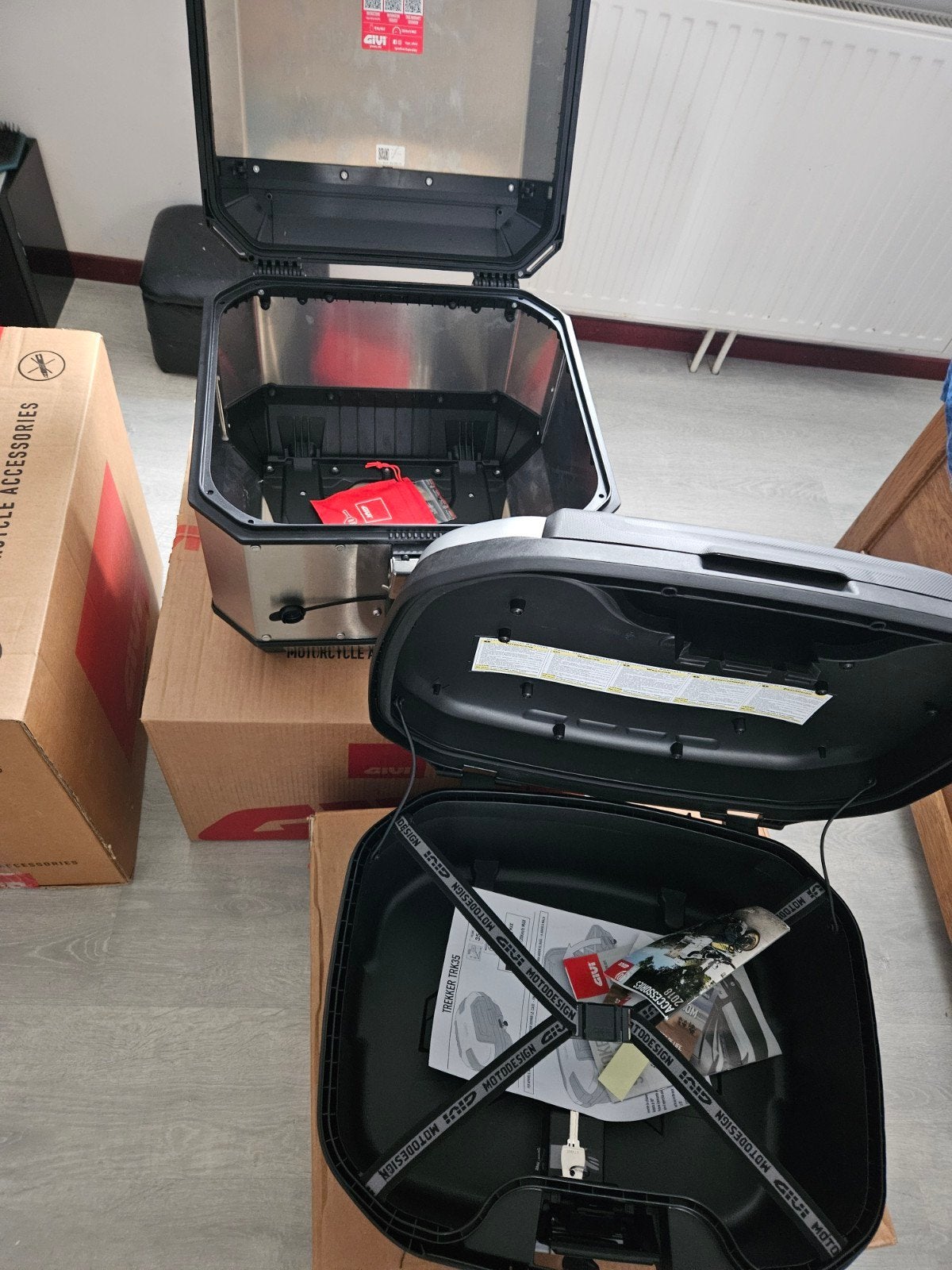 Givi 2x zijkoffers 35L aluminium, Ophalen of Verzenden