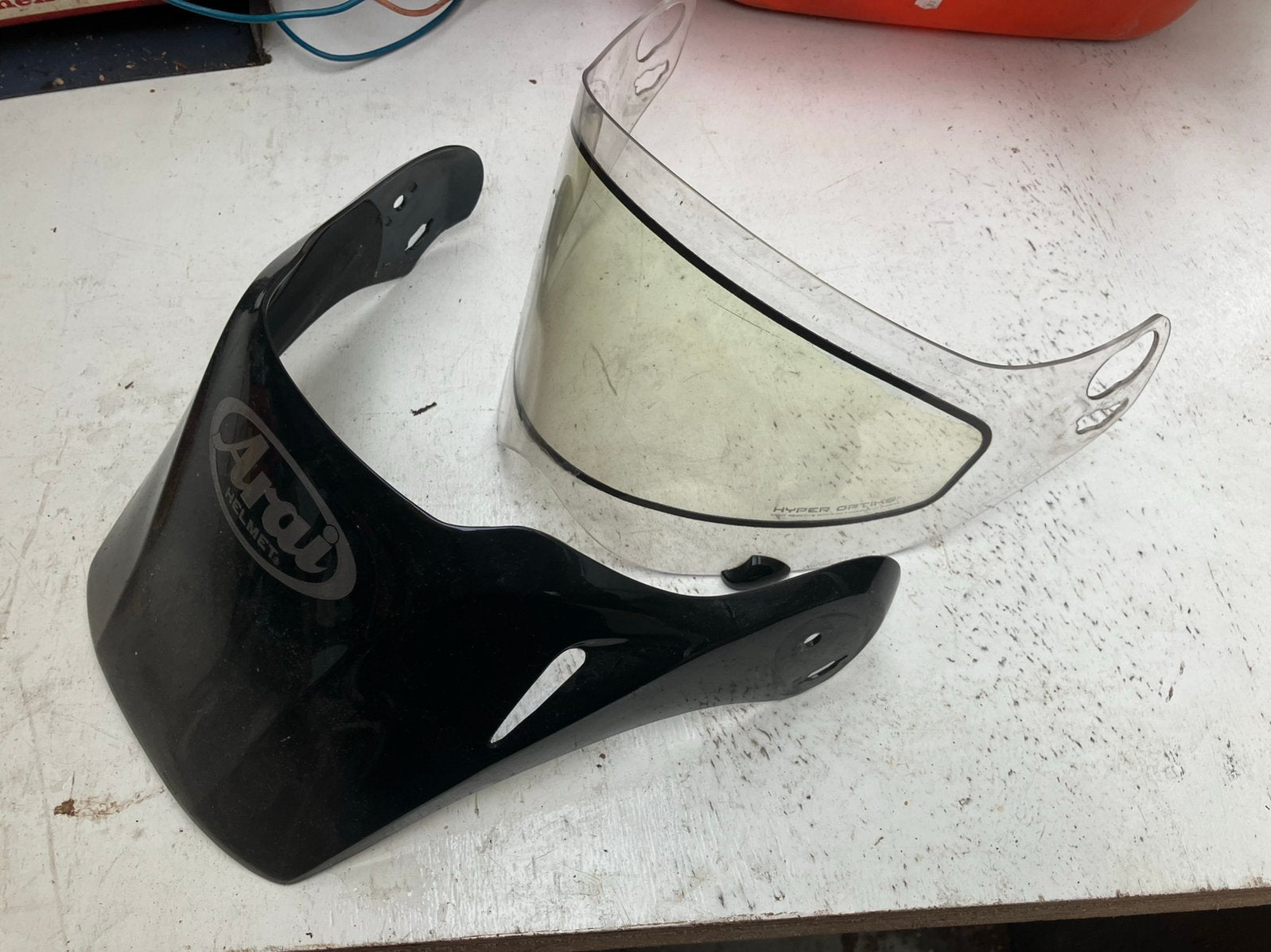 Vizier + klep + binnenwerk voor Arai Tour Cross EC 22-05, Motoren, Ophalen of Verzenden, Tweedehands, Integraalhelm, Arai