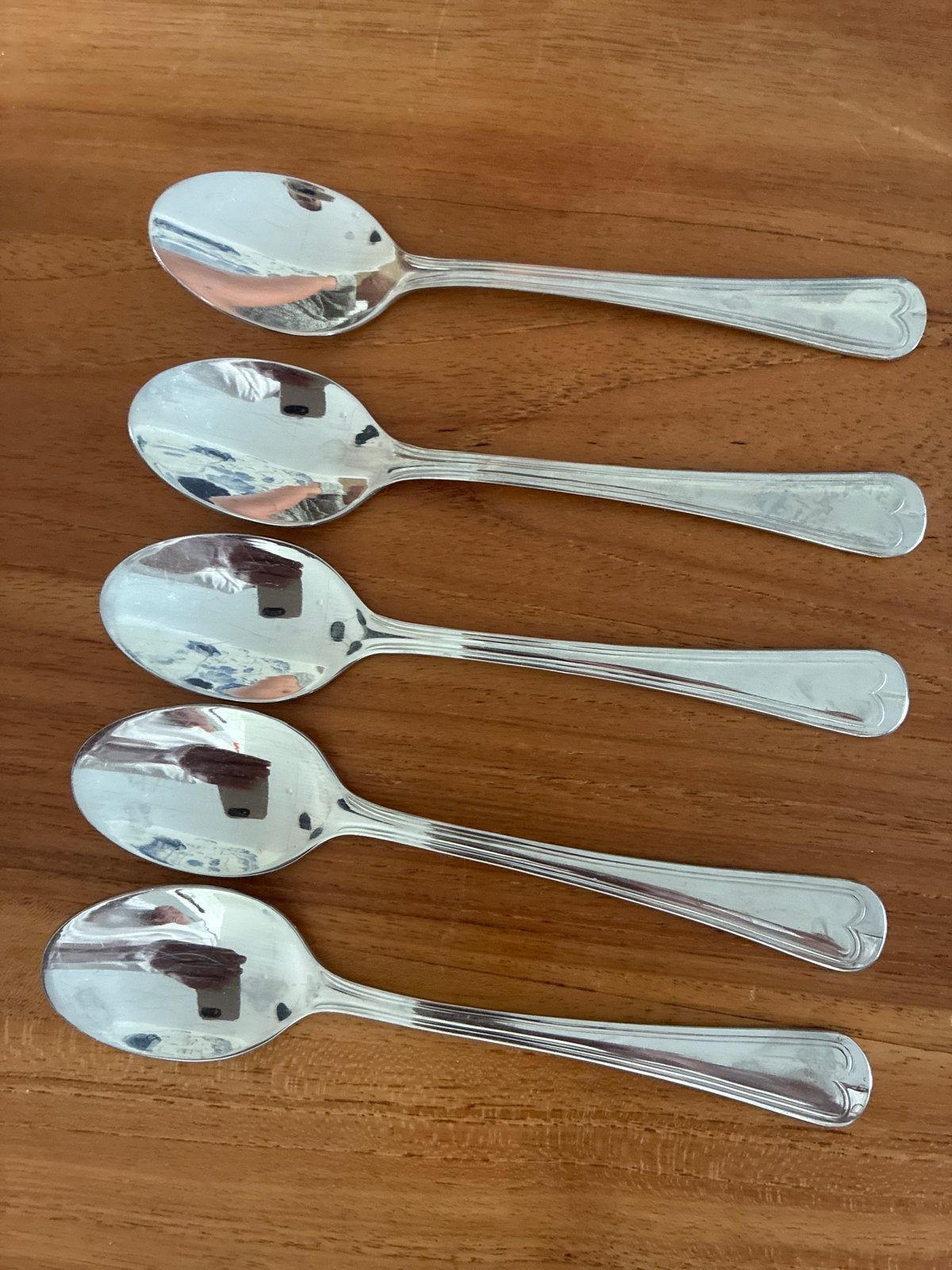 Set van 5 zilverkleurige lepels, Ophalen of Verzenden