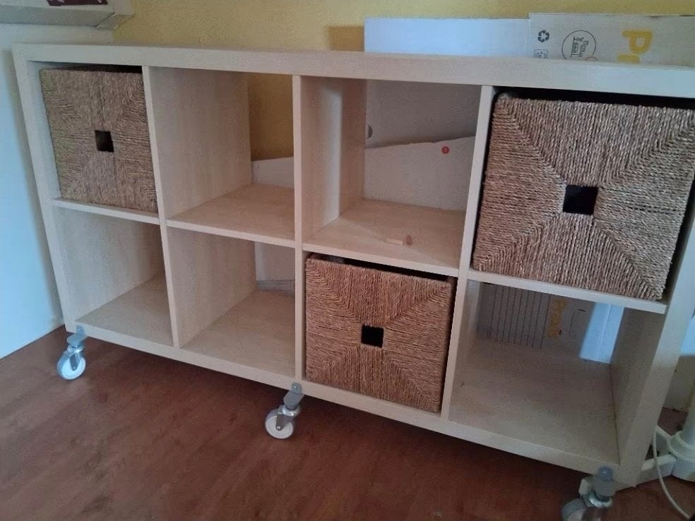 Kallax 8 vaks open kast vakkenkast 4x2 lichtbruin Ikea, Ophalen, Gebruikt, 5 laden of meer, Eikenhout