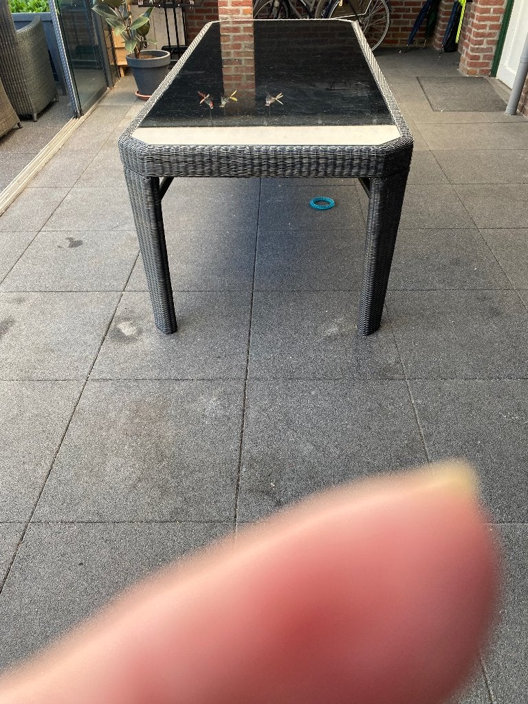 Tuintafel, Tuin en Terras, Tuintafels, Ophalen, Gebruikt, Rechthoekig, Kunststof